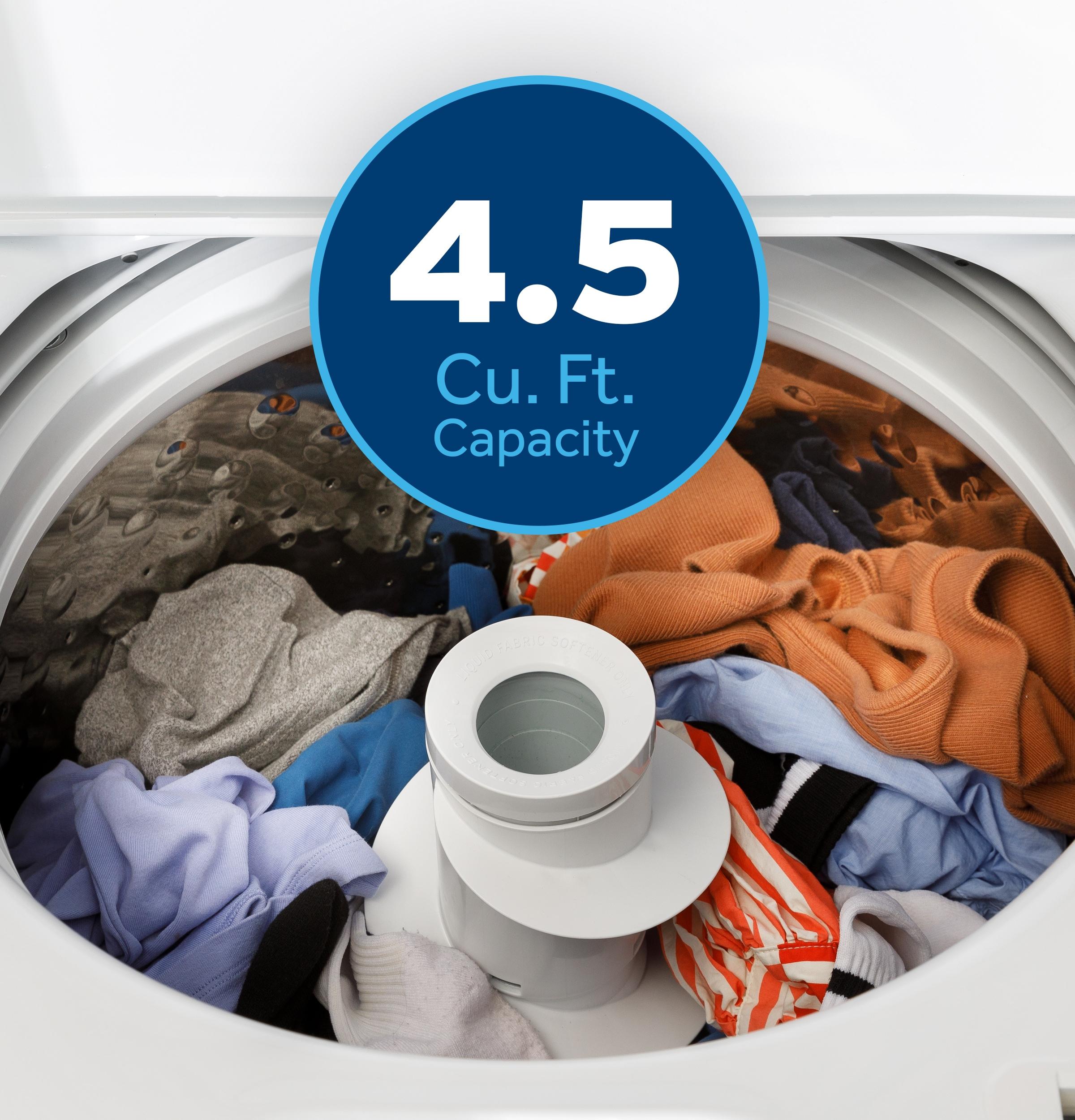 GE 4.5 Cu Ft Capacity Washer With Stainless Steel Basket Cold Plus And Wash Boost​