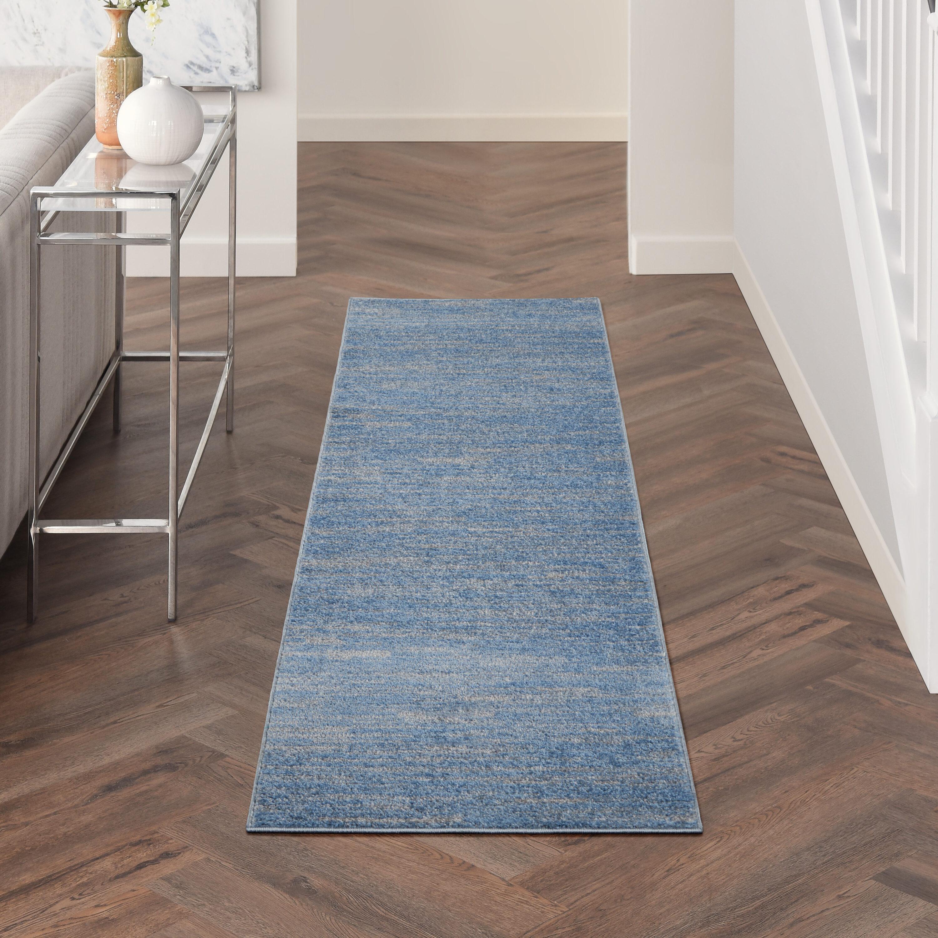 Nourison Nourison Essentials NRE01 Indoor/outdoor Area Rug - Blue/Grey 2'2" x 10'