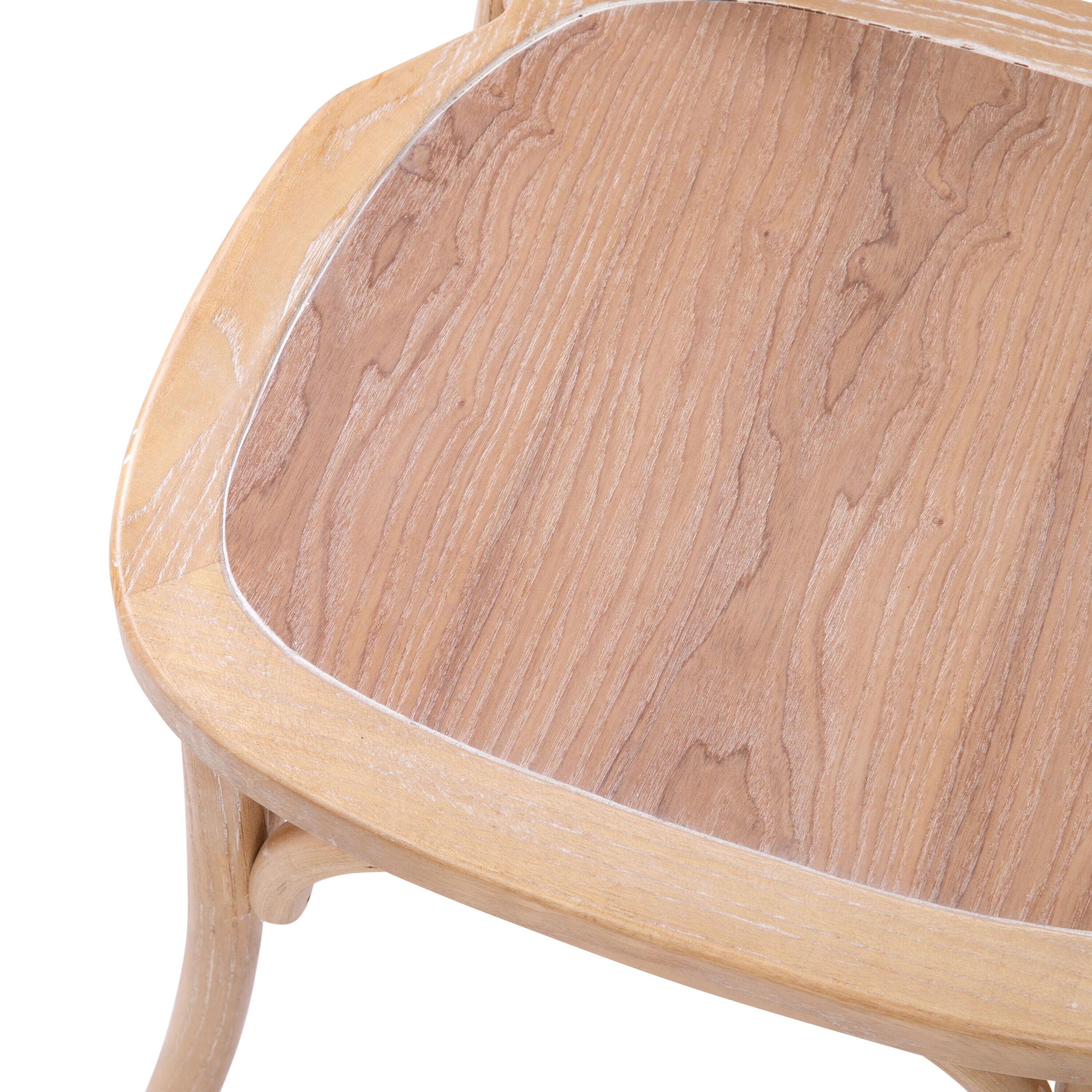 Flash Furniture Advantage Driftwood X-Back Chair