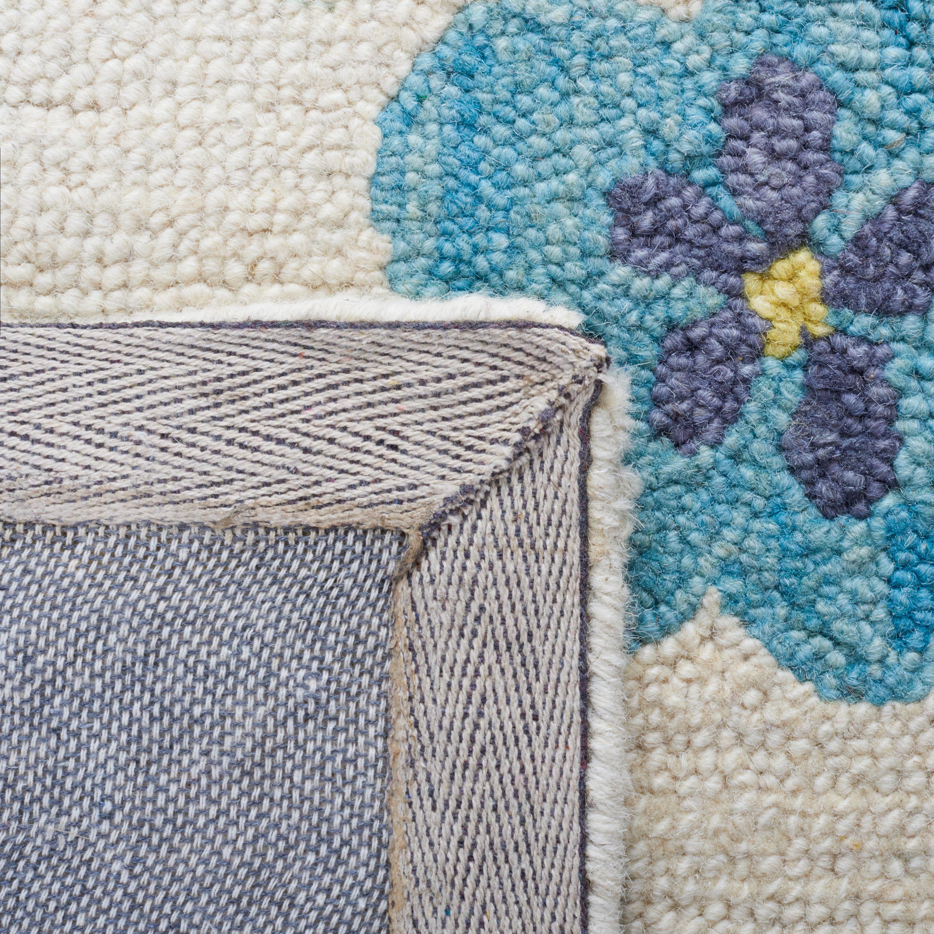 SAFAVIEH Jardin Jamaar Floral Wool Area Rug, Ivory/Pink, 8' x 10'