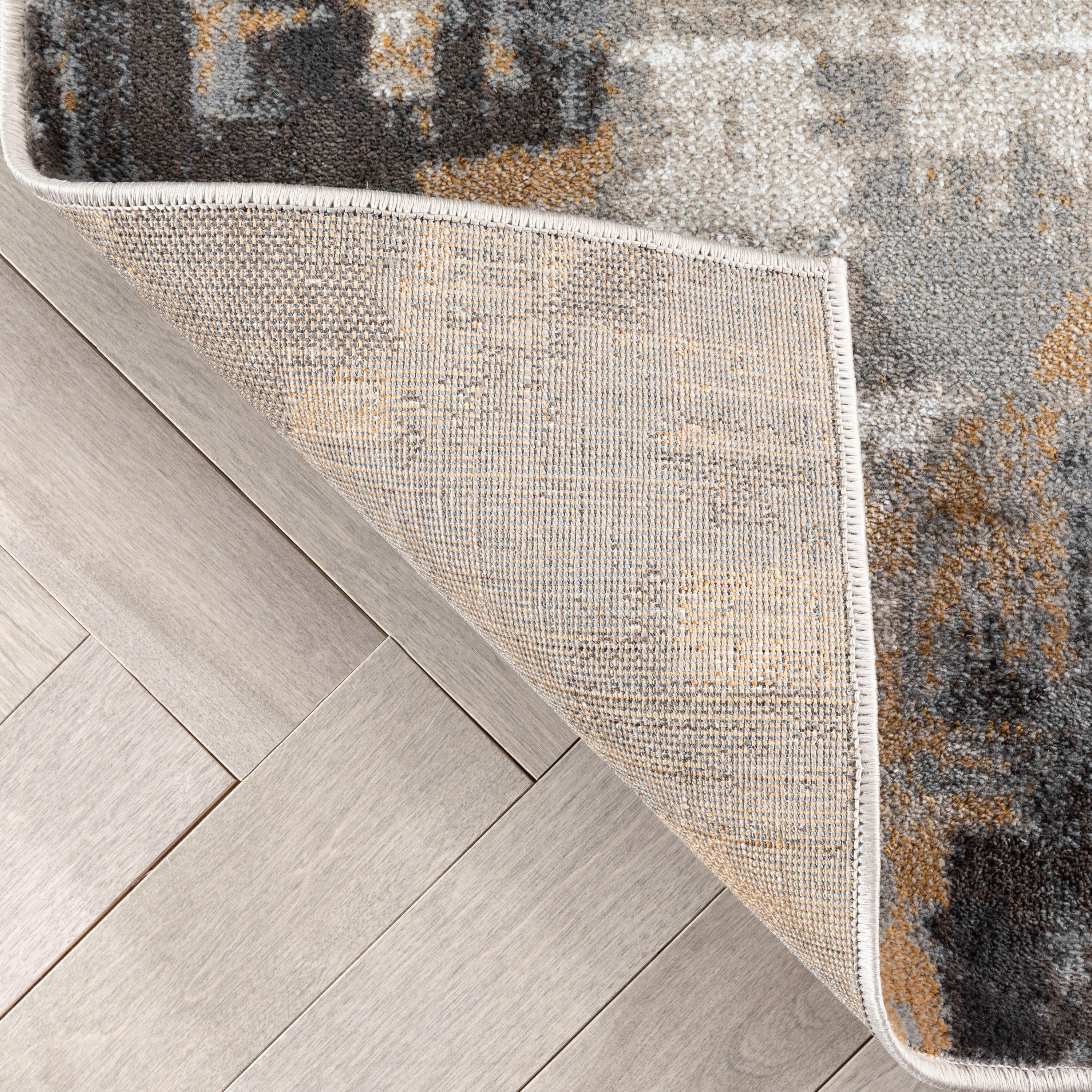 Verity Lilith Modern Abstract Gray Rug