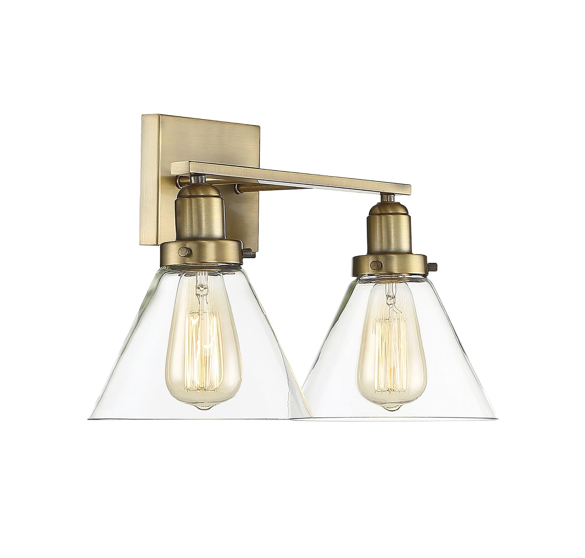 Savoy House Drake 2 - Light Vanity in  Warm Brass