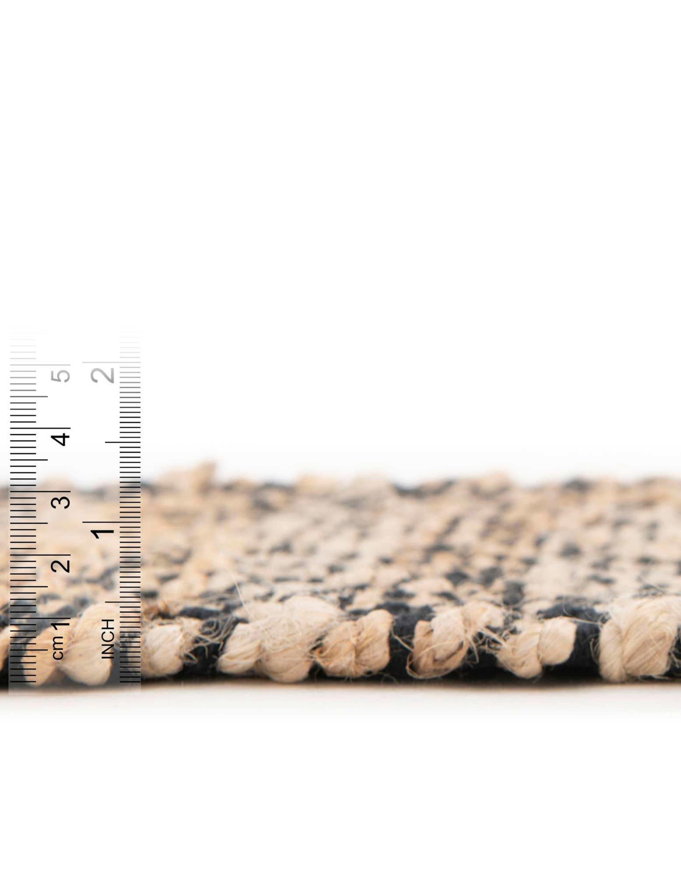 Unique Loom 2' 0 x 3' 1 Assam Chunky Jute Black Area Rug