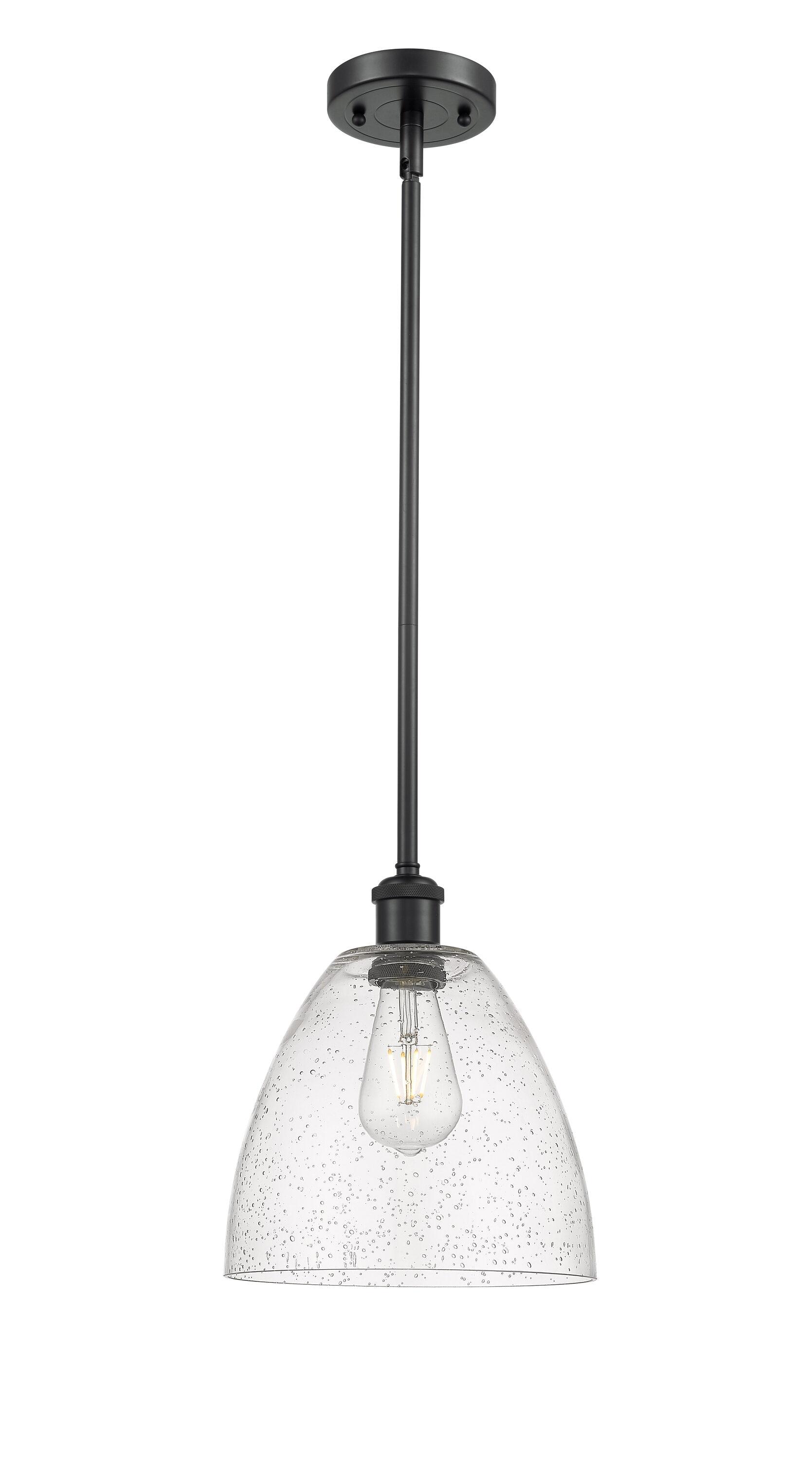 Innovations Lighting Bristol Glass 1 - Light Pendant in  Matte Black