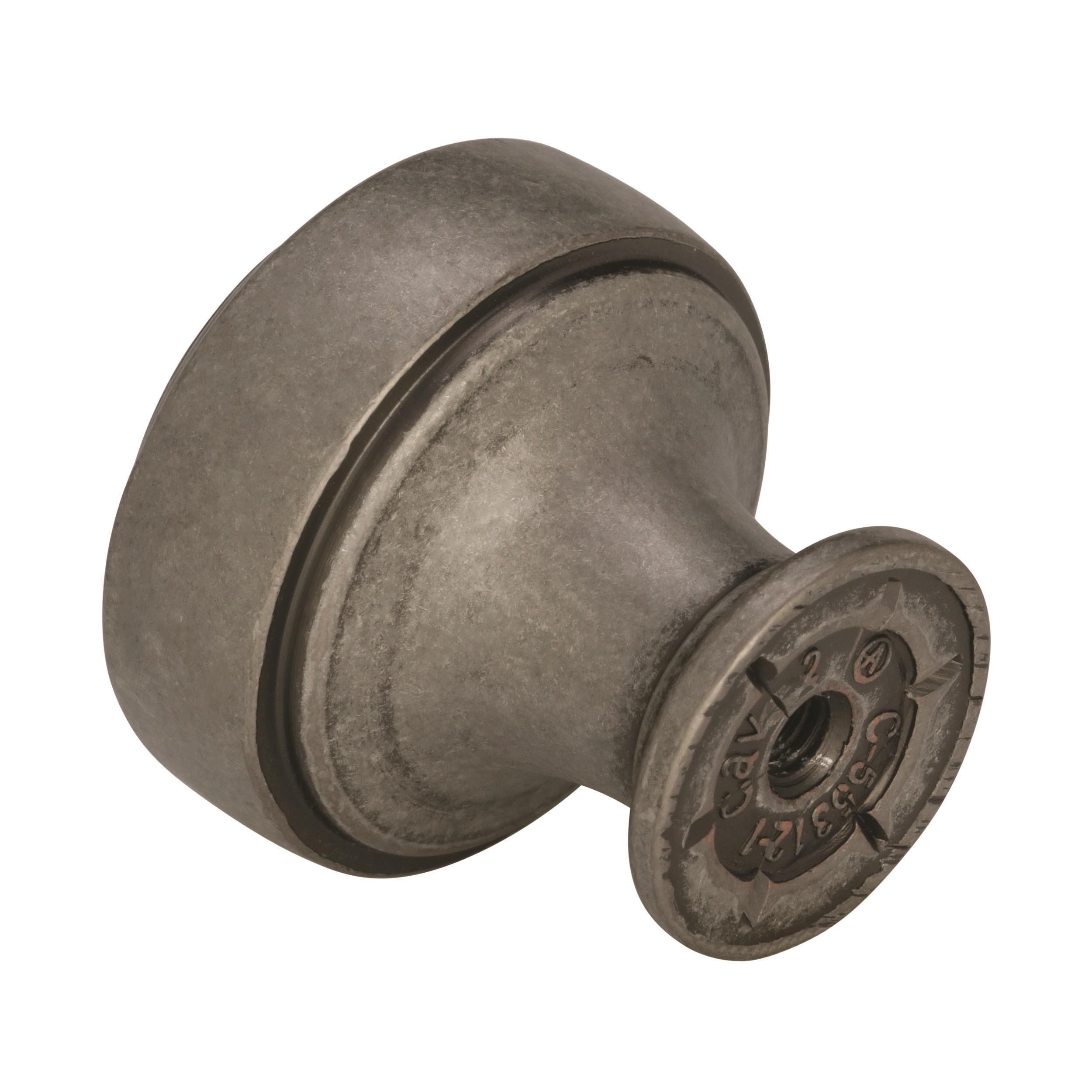 Amerock Highland Ridge 1-3/16 inch (30mm) Diameter Aged Pewter Cabinet Knob