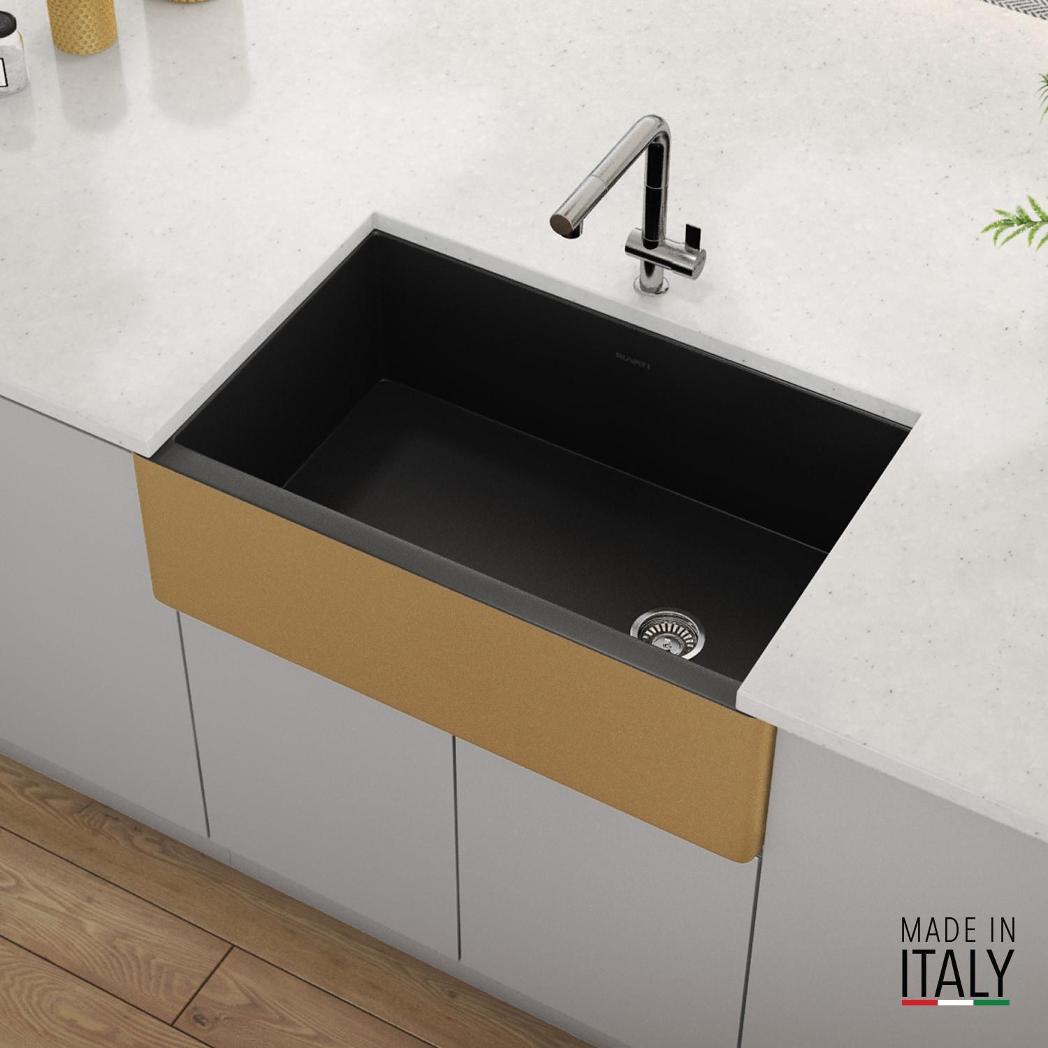 Ruvati 30-inch Fireclay Modern Farmhouse Kitchen Sink Single Bowl