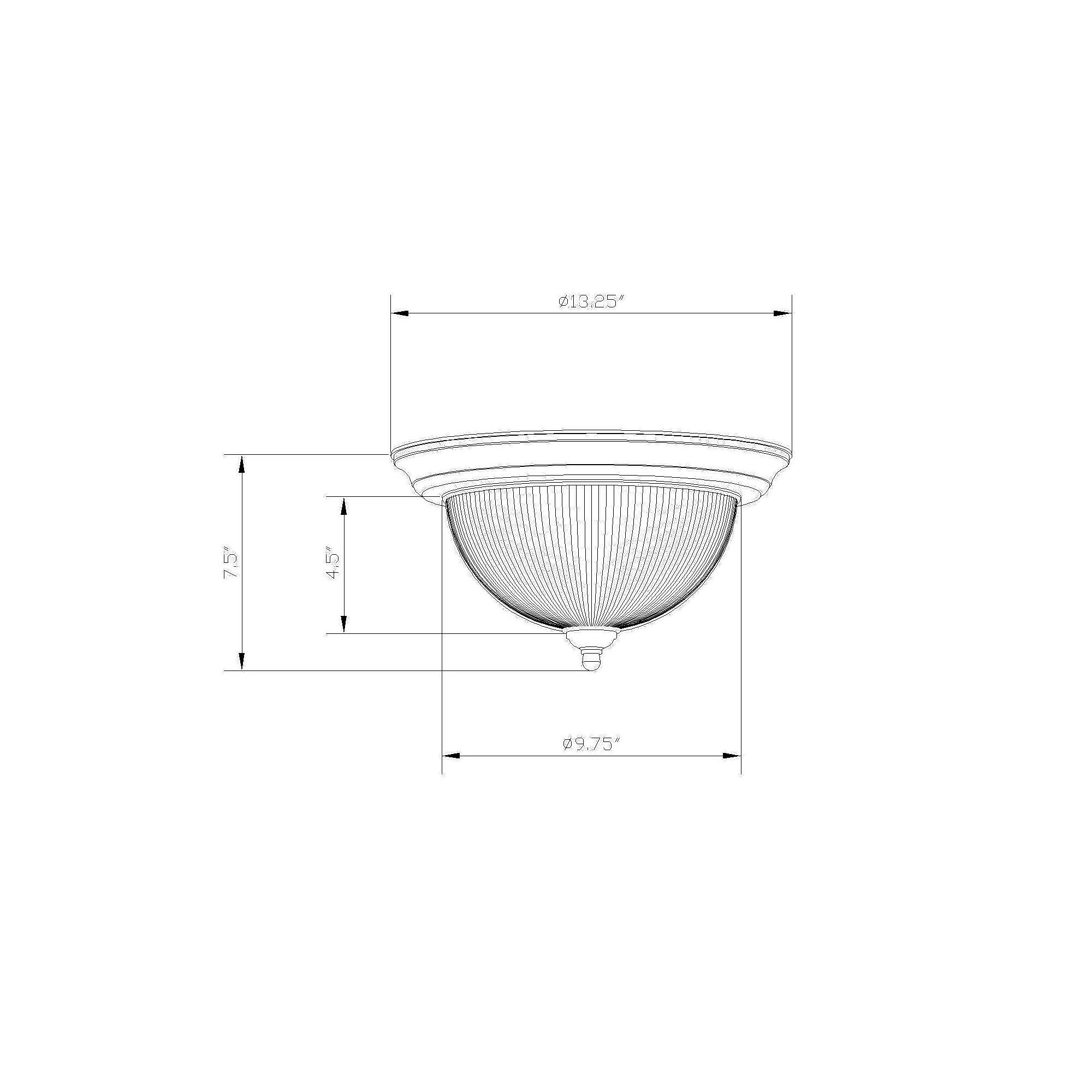 2041-02-55-Forte Lighting-Groove - 2 Light Flush Mount-7.5 Inches Tall and 13.25 Inches Wide