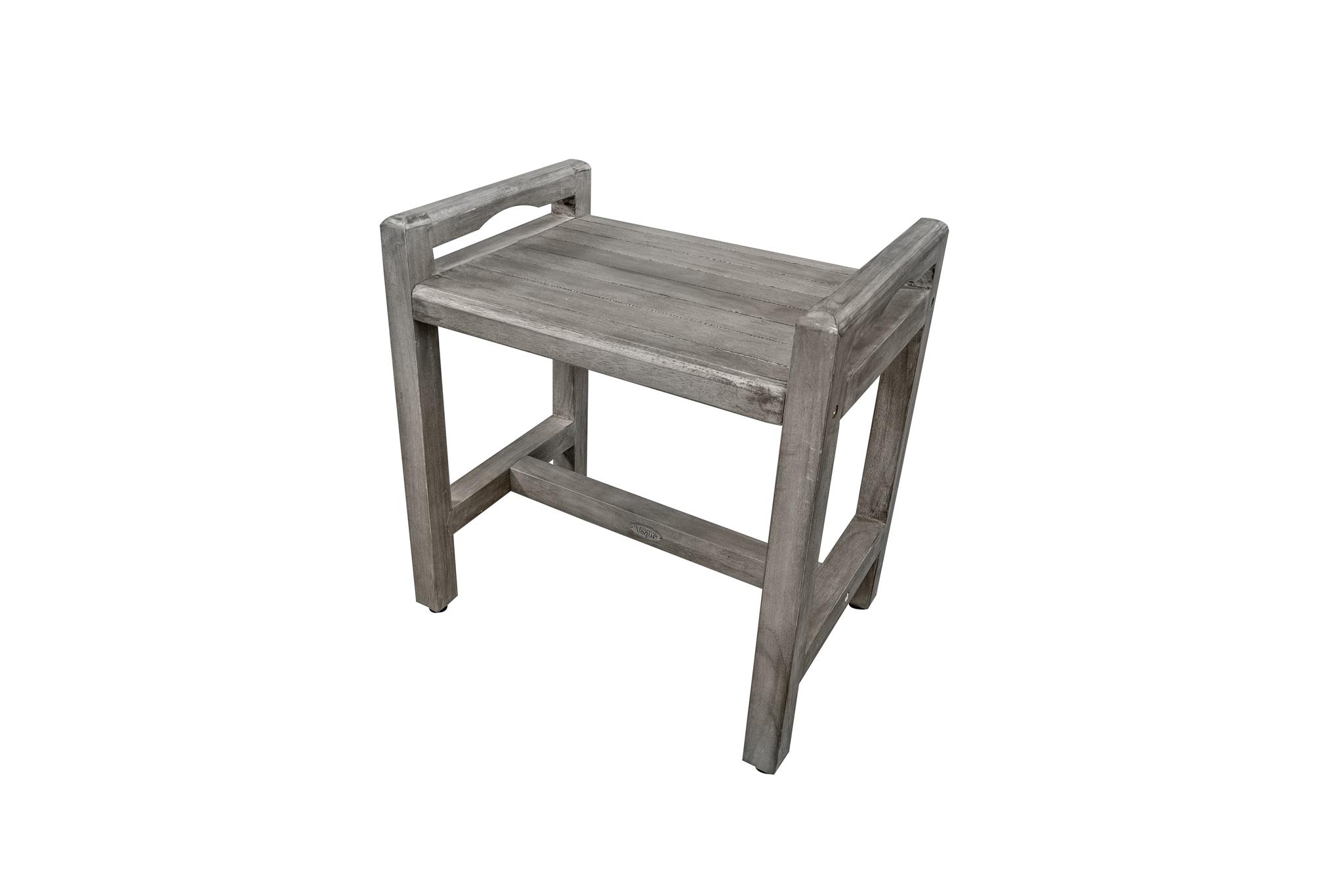 CoastalVogue 20'' W Teak Shower Bench with LiftAide