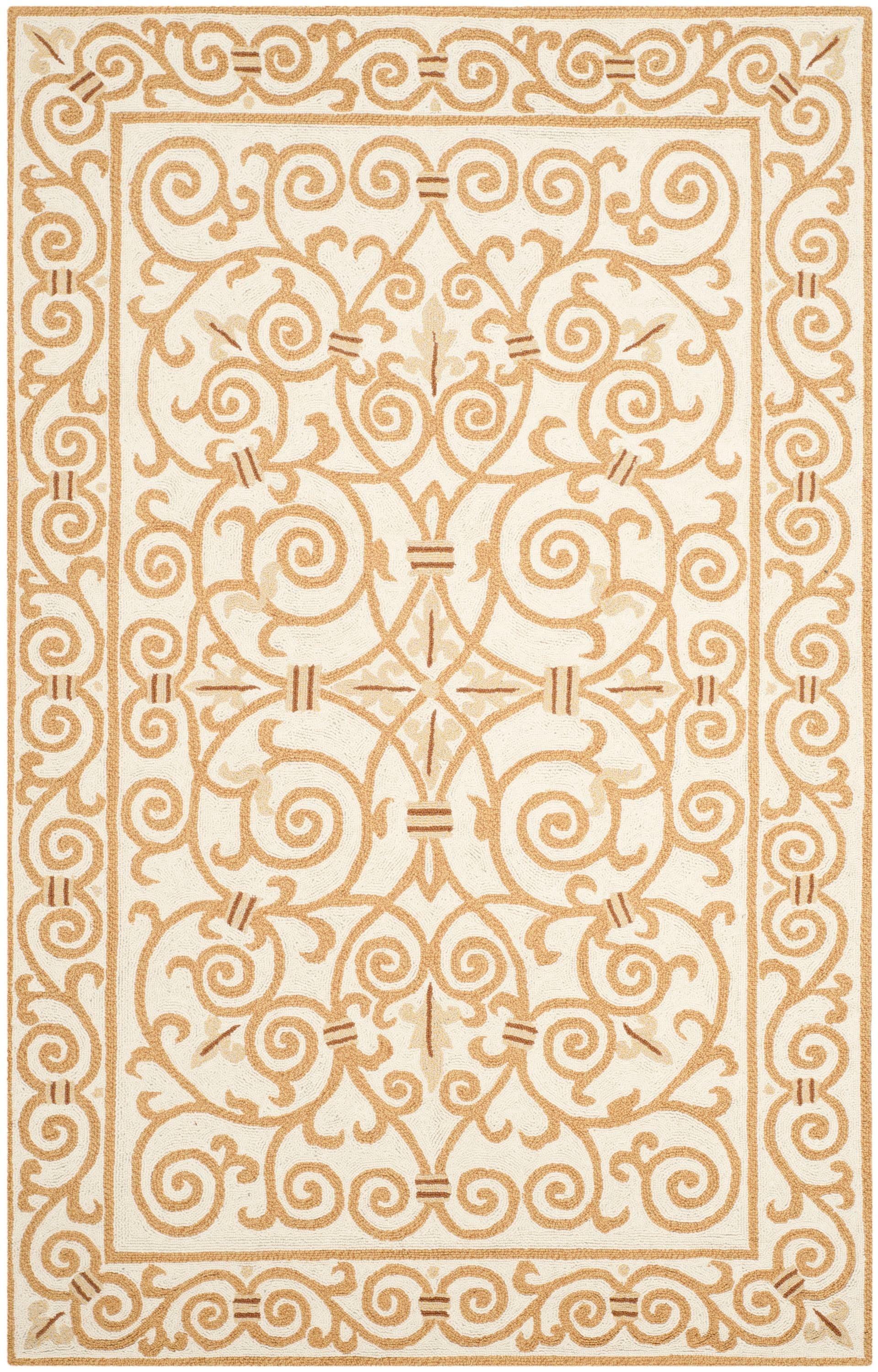 Chelsea HK11 Handmade Area Rug - 5'3"x8'3" - Ivory/Gold - Safavieh