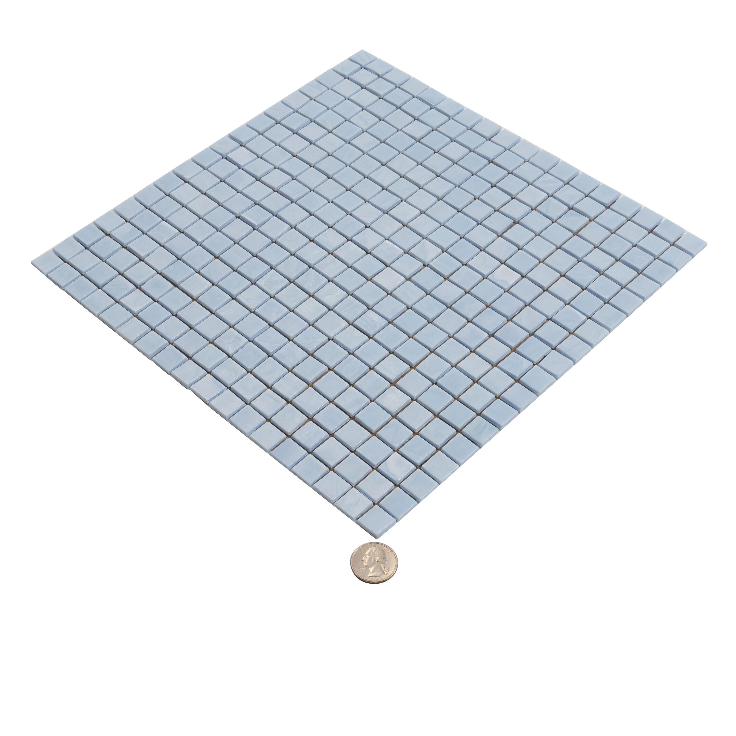 Skosh 0.6" x 0.6" Glass Grid Mosaic Wall & Floor Tile