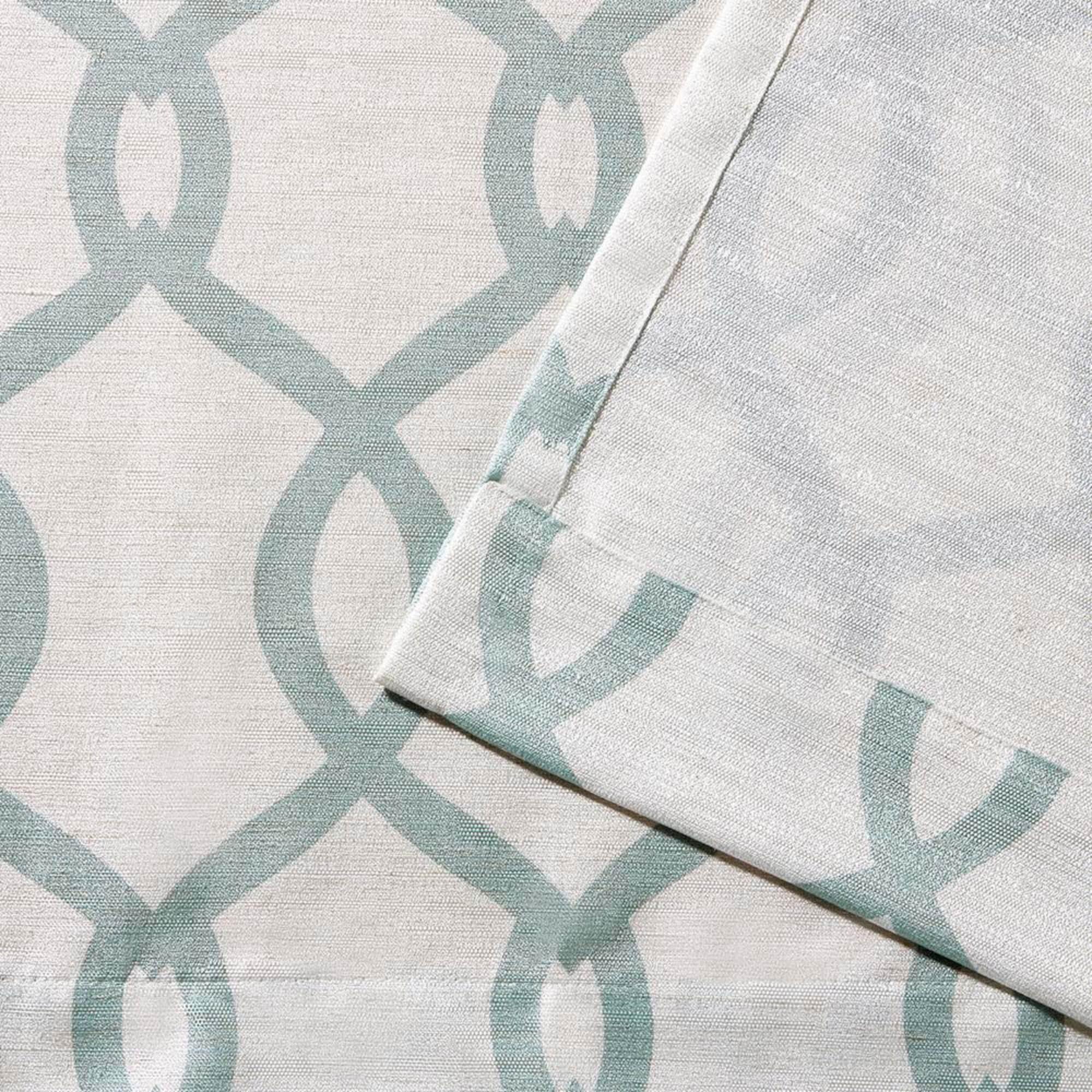 Set of 2 96"x54 Kochi Linen Blend Grommet Top Window Curtain Panel Sea Foam Green - Exclusive Home: Light Filtering Drapes