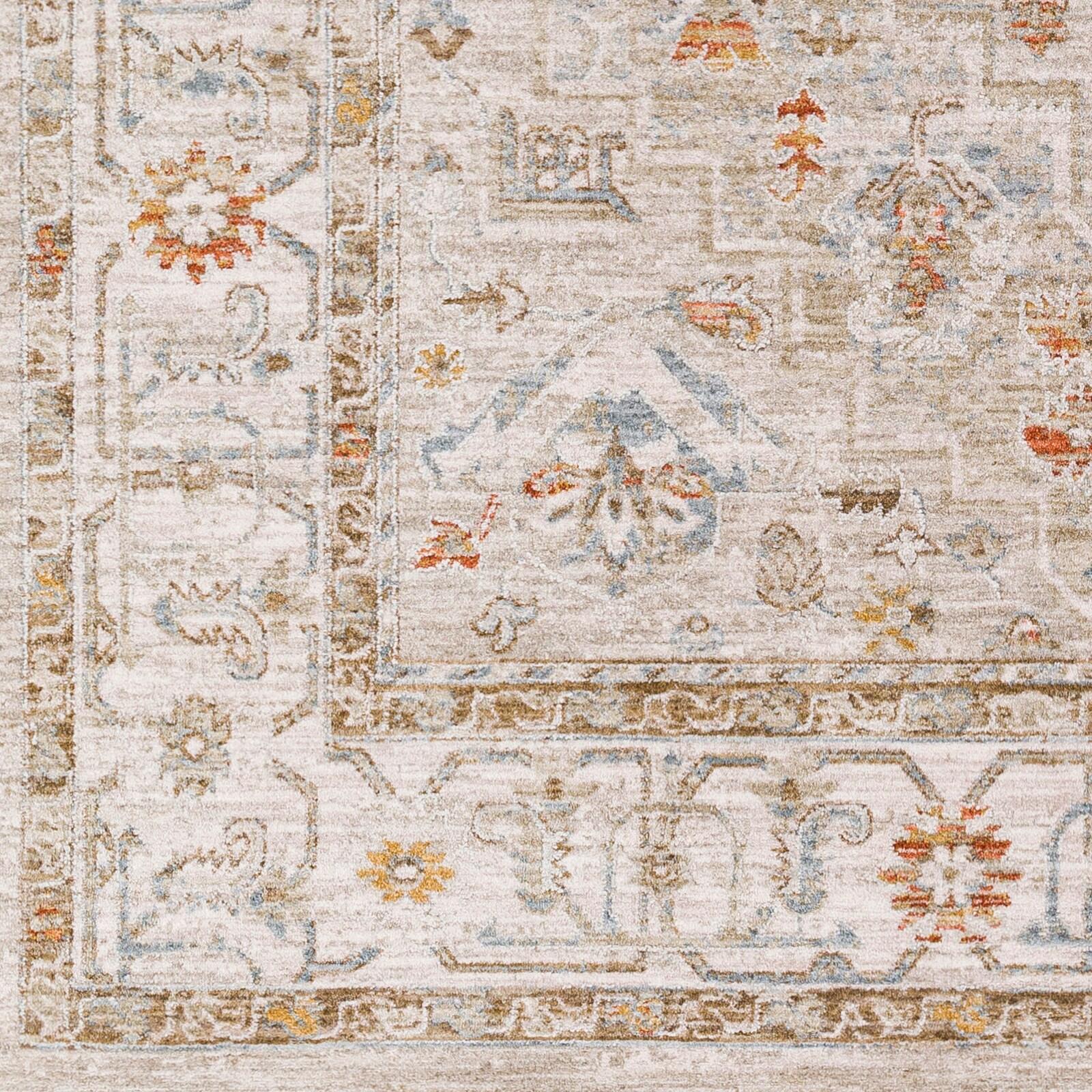 Easy-Care Reversible Rectangular Rug in Stain-Resistant Gray