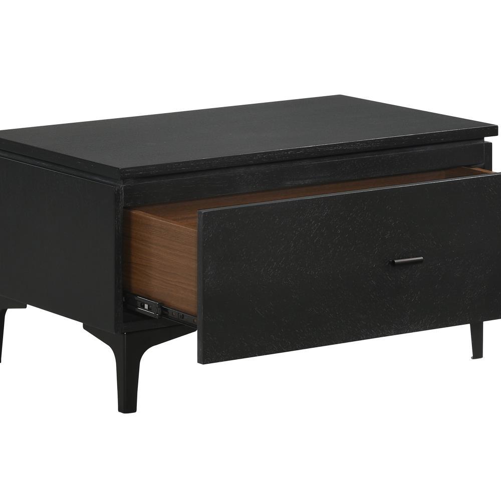 Legend 3 Piece Gray Fabric Queen Platform Bed and Nightstands Bedroom Set