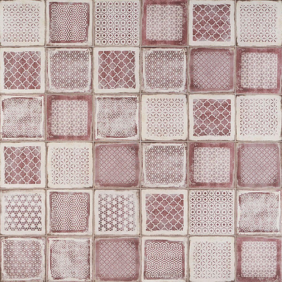 Bond Tile 8" x 8" Encaustic Patterned Look Wall & Floor Tile