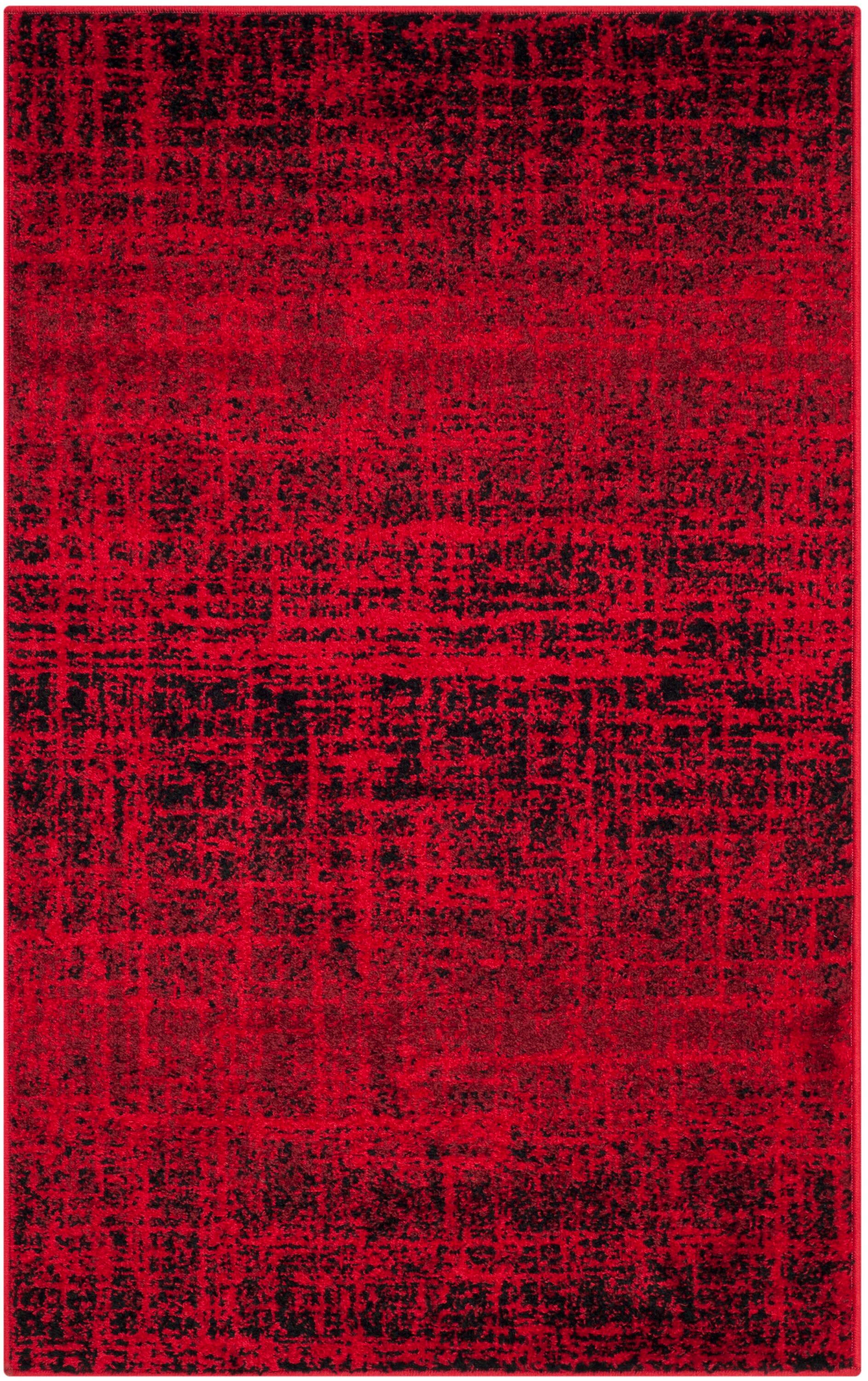 Adirondack ADR116 Machine Made Indoor Accent Rug - Red/Black - 3'x5' - Safavieh