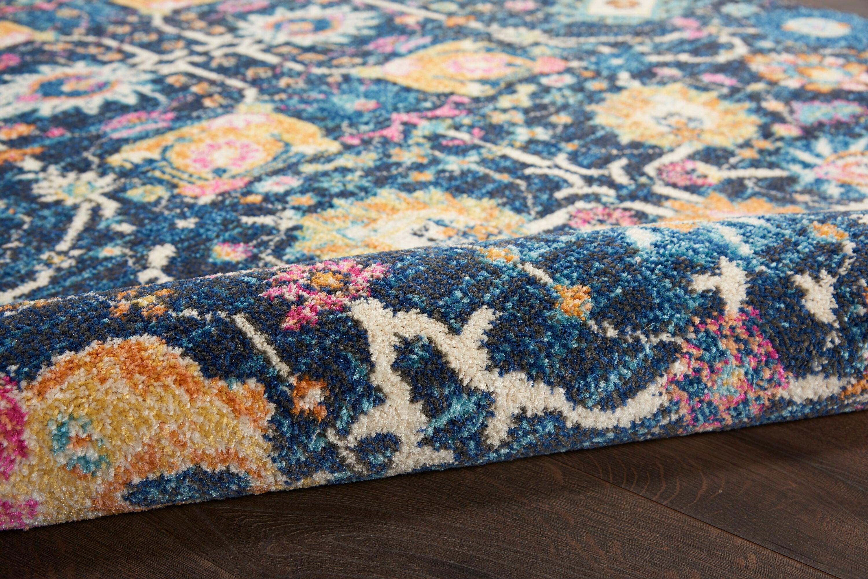 Nourison Passion Bohemian Indoor Rug Navy 5'3" x 7'3"