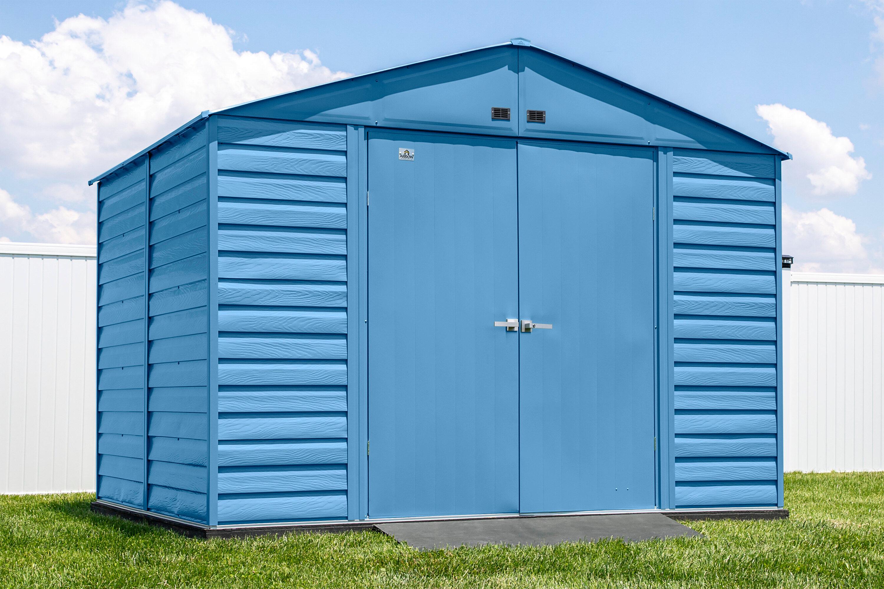 Arrow 10 ft. W x 12 ft. D Metal Storage Shed