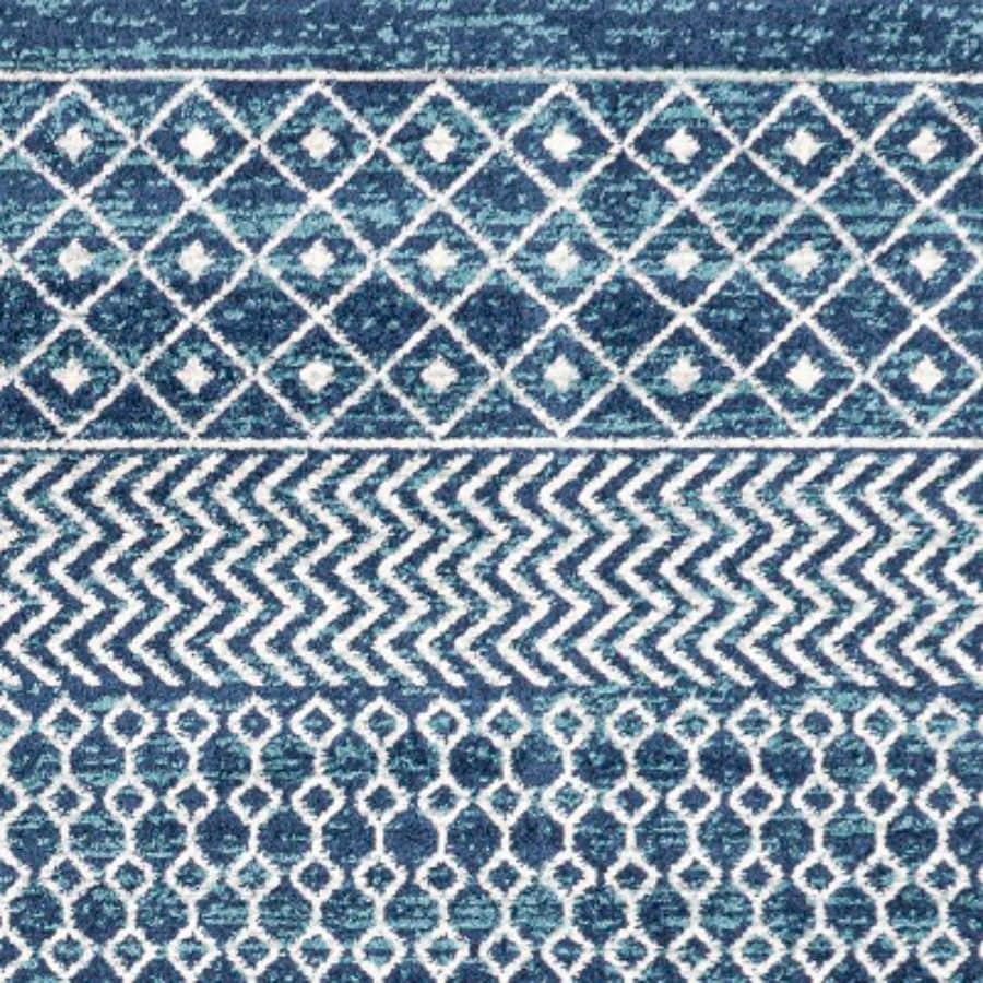 5' x 8' Arta Moroccan Vintage Geometric Rug Area Rug, Navy/Cream - JONATHAN Y