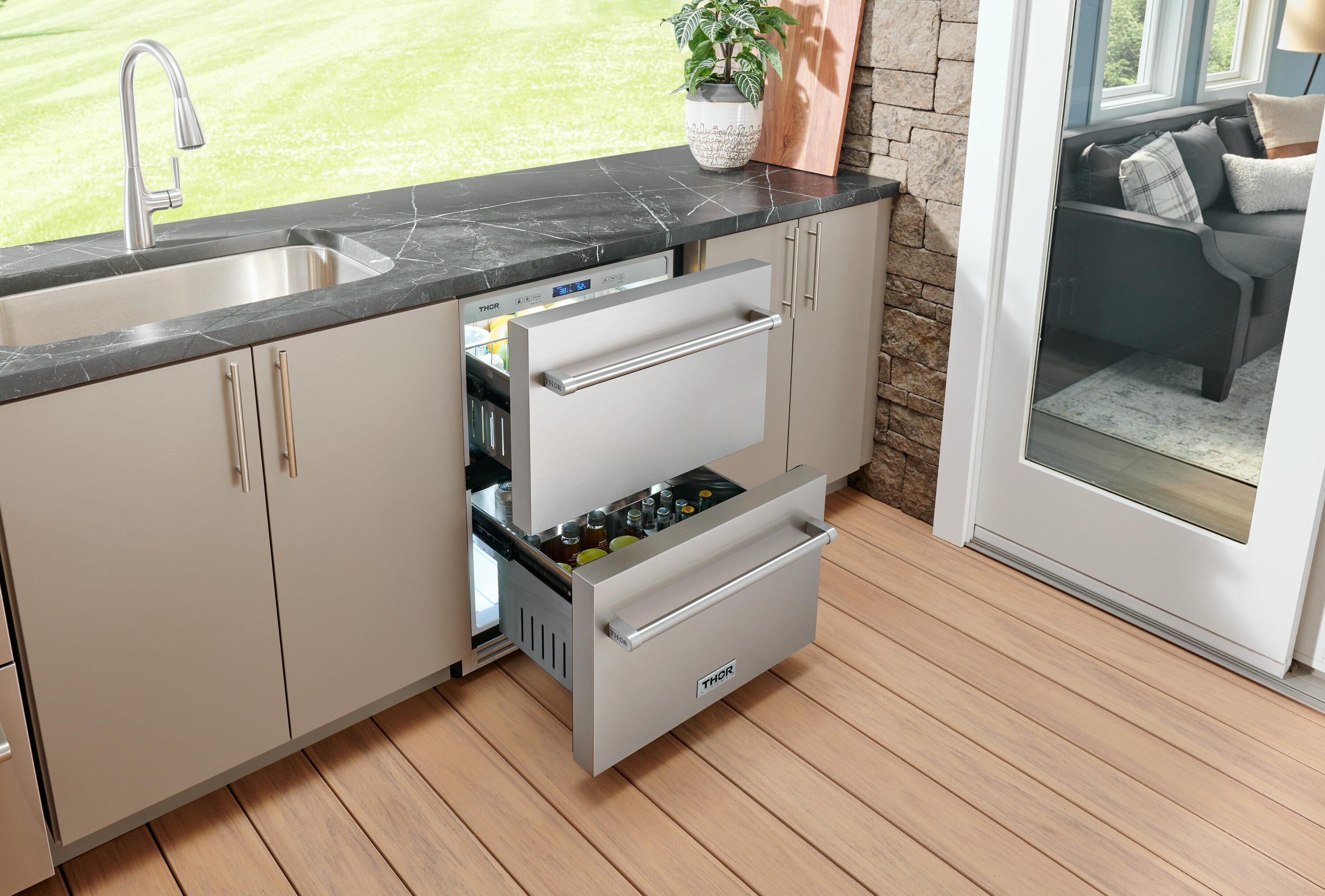 THOR Kitchen Indoor/Outdoor Double Drawer Refrigerator - TRF24U