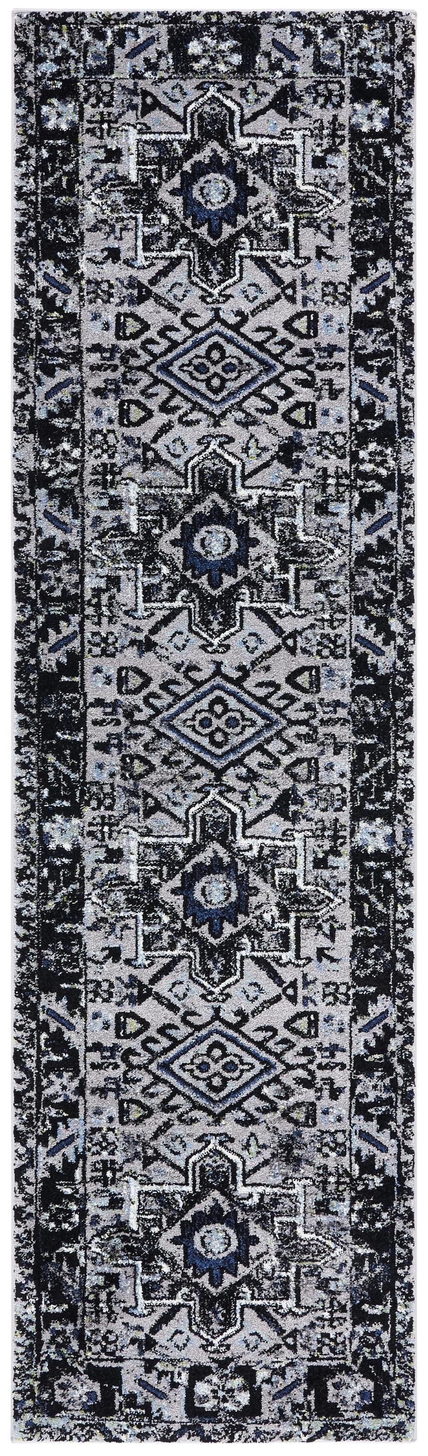 Vintage Hamadan VTH211 Power Loomed Runner Rug - Light Grey/Dark Grey - 2'3"x8' - Safavieh.