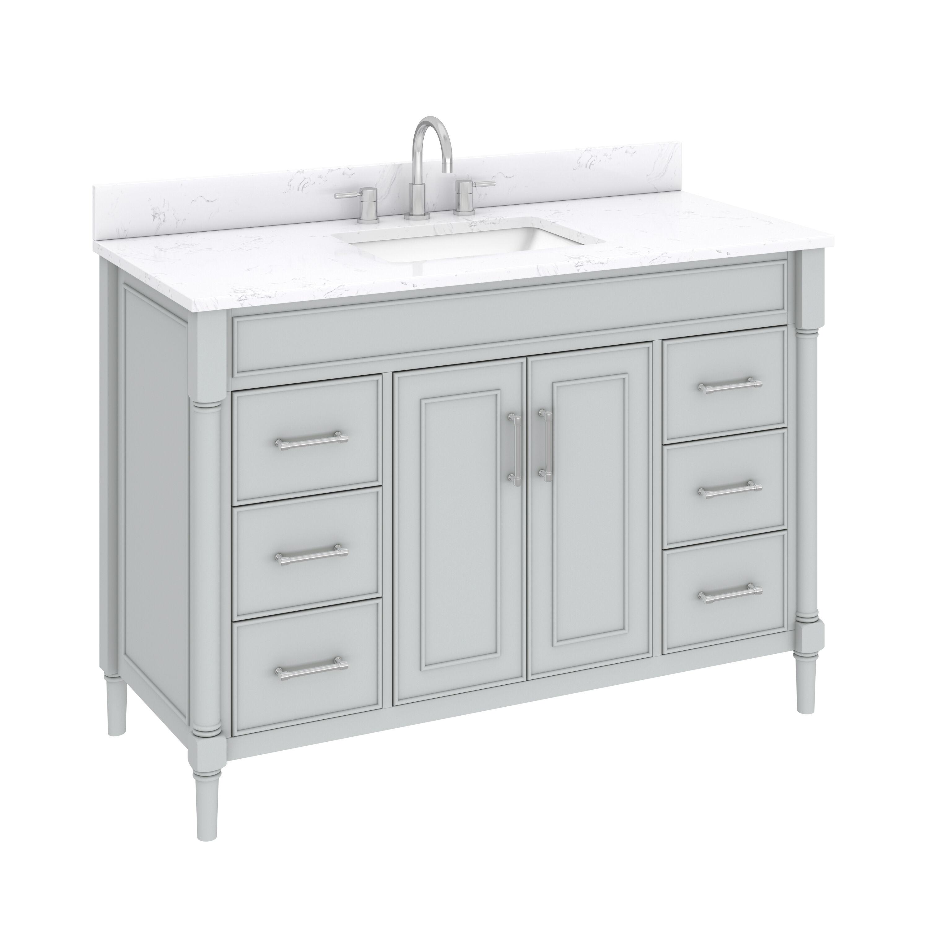 Bristol 49'' Single Bathroom Vanity with Engineered Stone Top