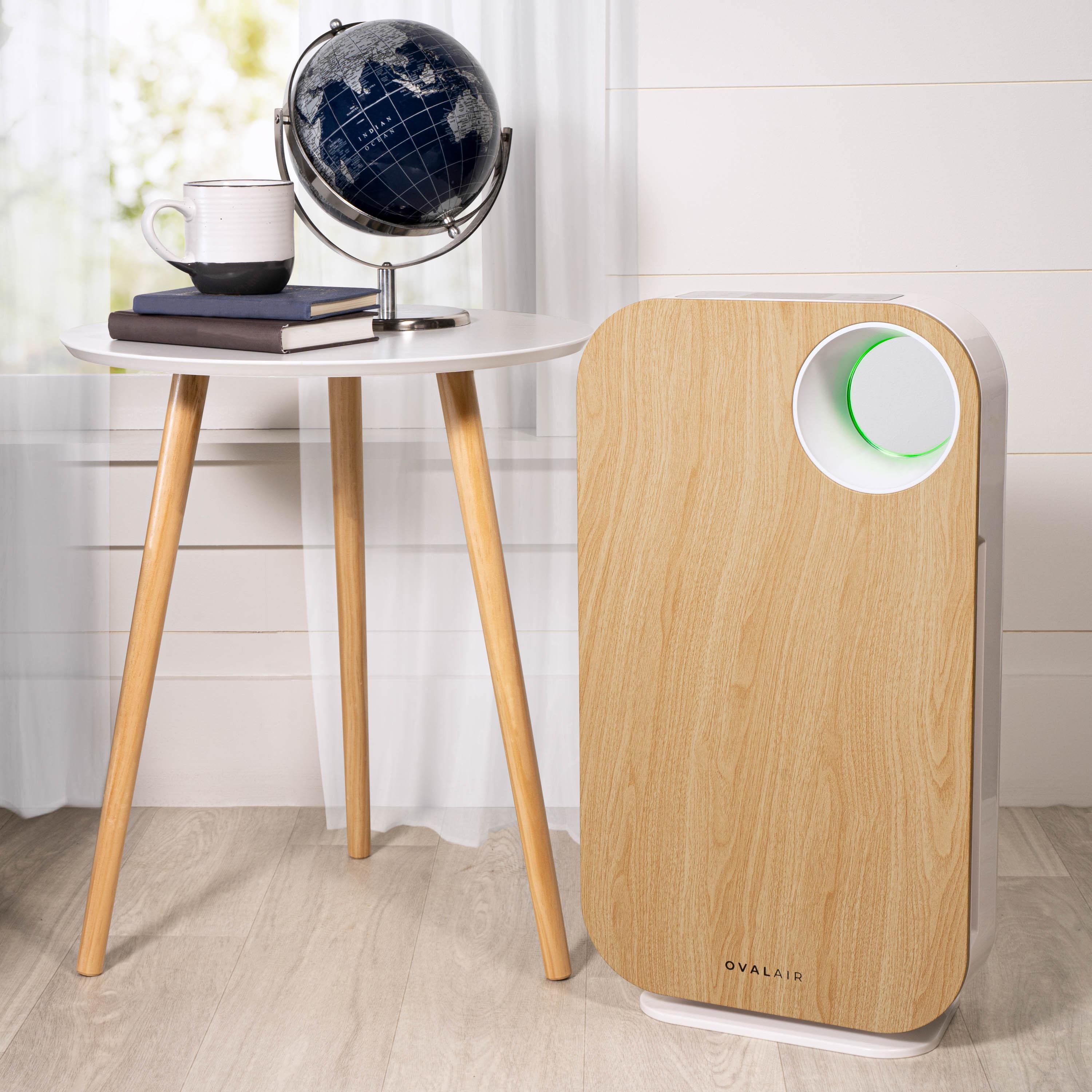 OVAL AIR OVAL AIR 3-Stage H13 True HEPA 5-in-1 Air Purifier reduces Allergies, Asthma, Pets, Odor, Smoke