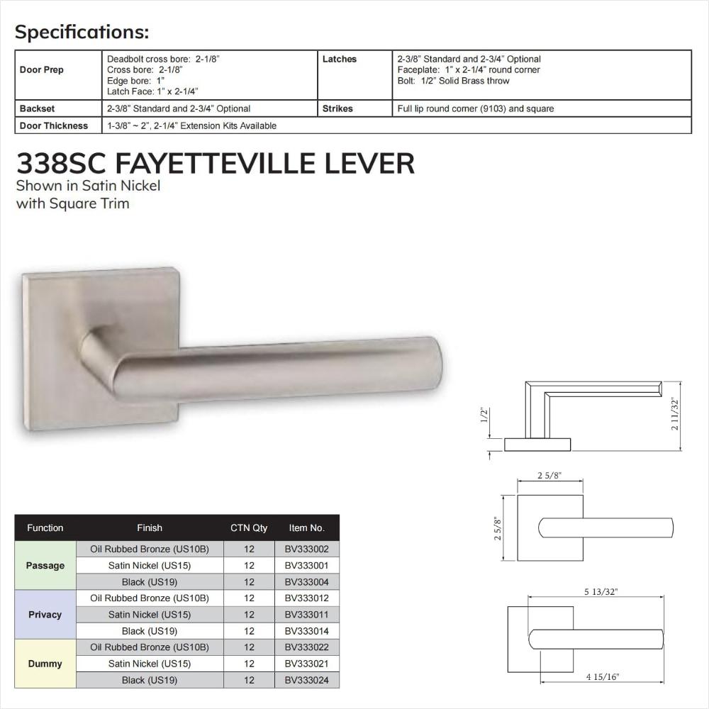 Residential Double Dummy Door Lever
