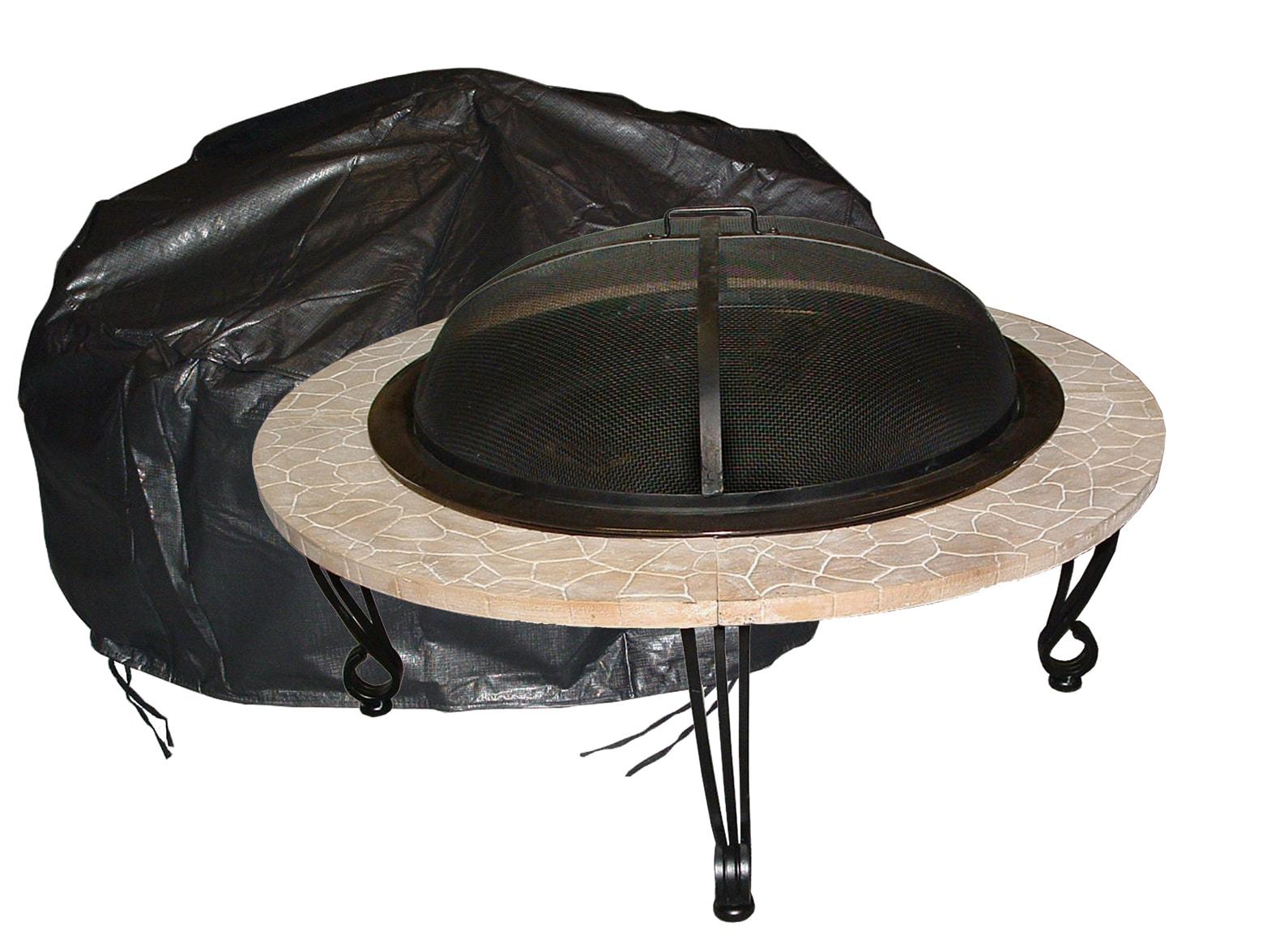 Large Outdoor Round Fire Pit Vinyl Cover