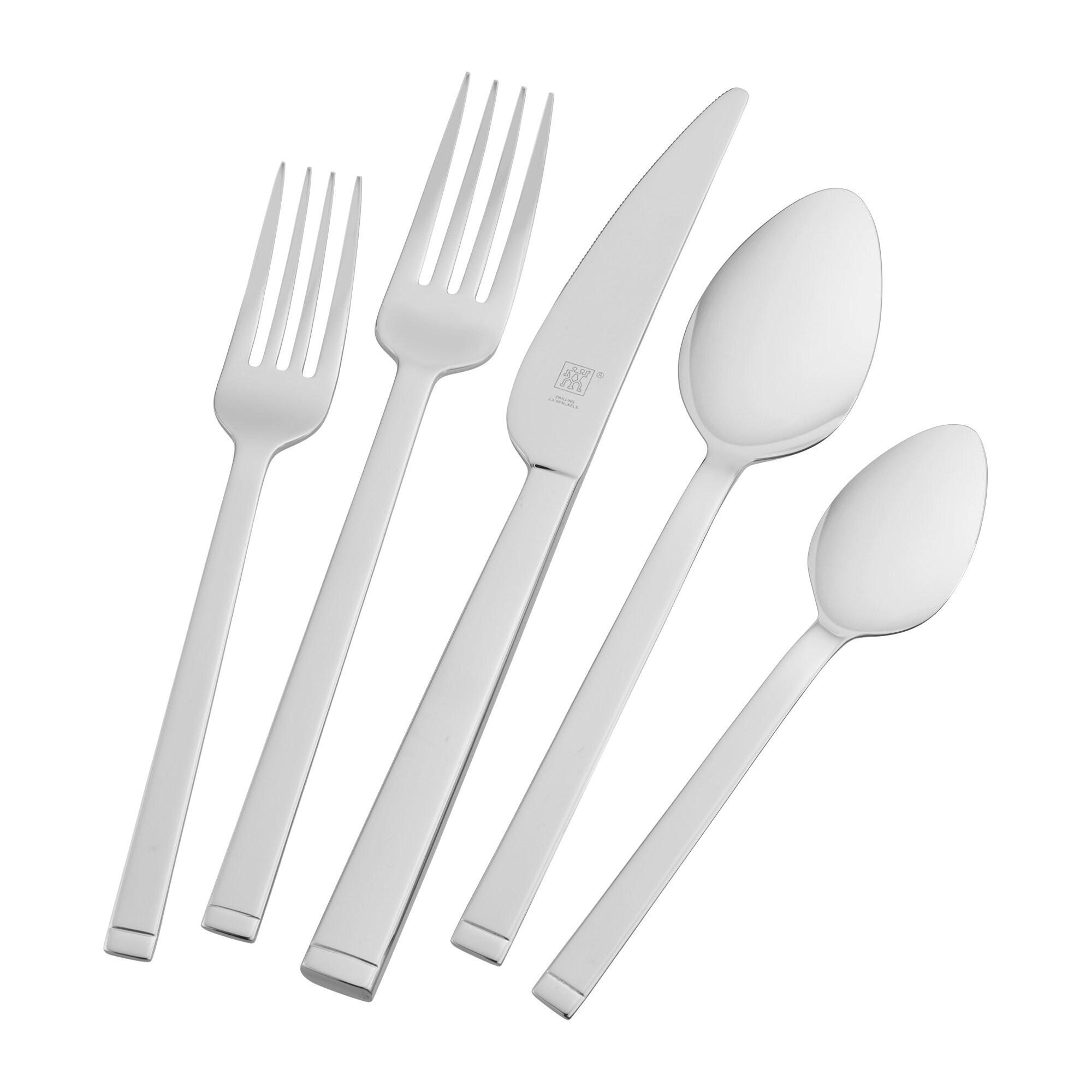 ZWILLING Squared 45-Piece 18/10 Stainless Steel Flatware Set