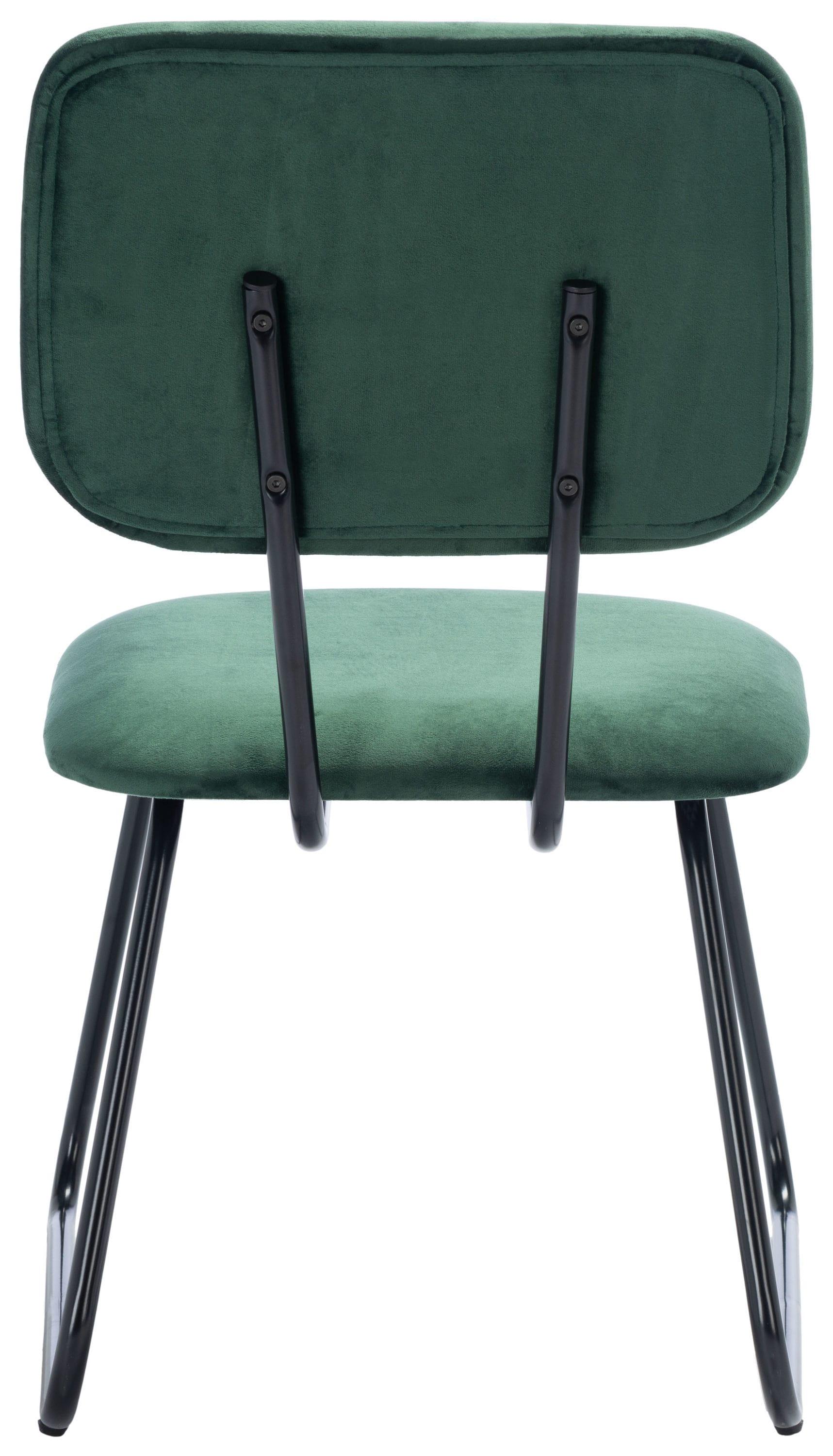 Chavelle Side Chair (Set Of 2) - Malachite Green/Black - Safavieh