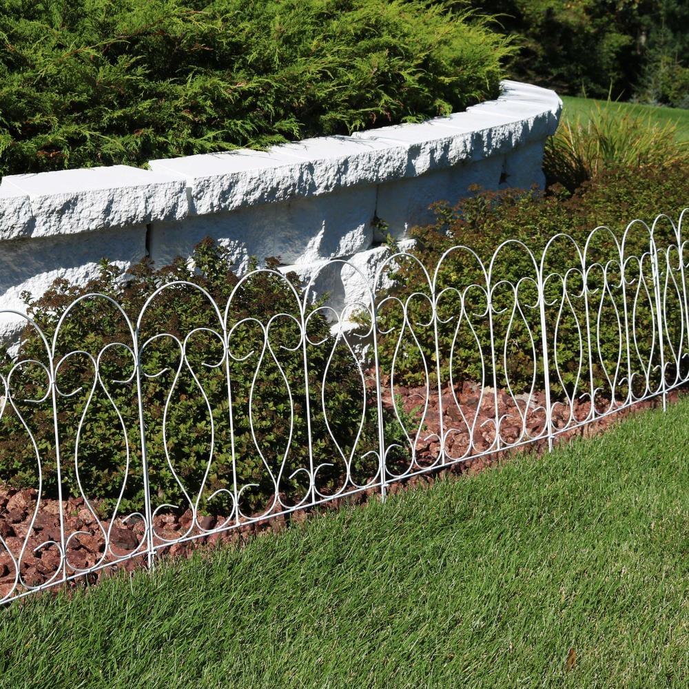 SunnyDaze Decor Traditional 24" x 24" Steel Decorative Garden Fence Panels (Set of 5)