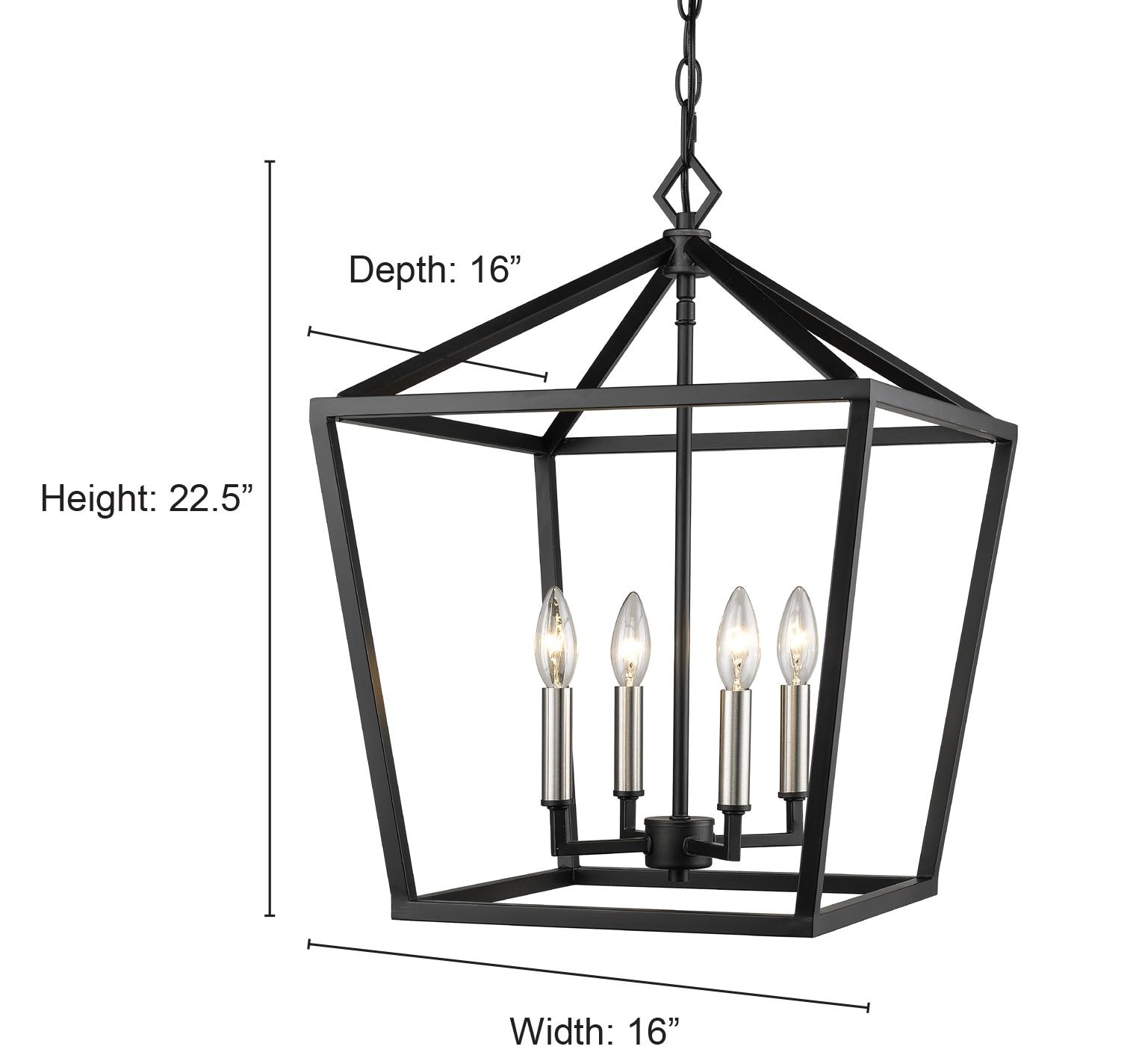 Millennium Lighting 4 - Light Pendant in  Matte Black