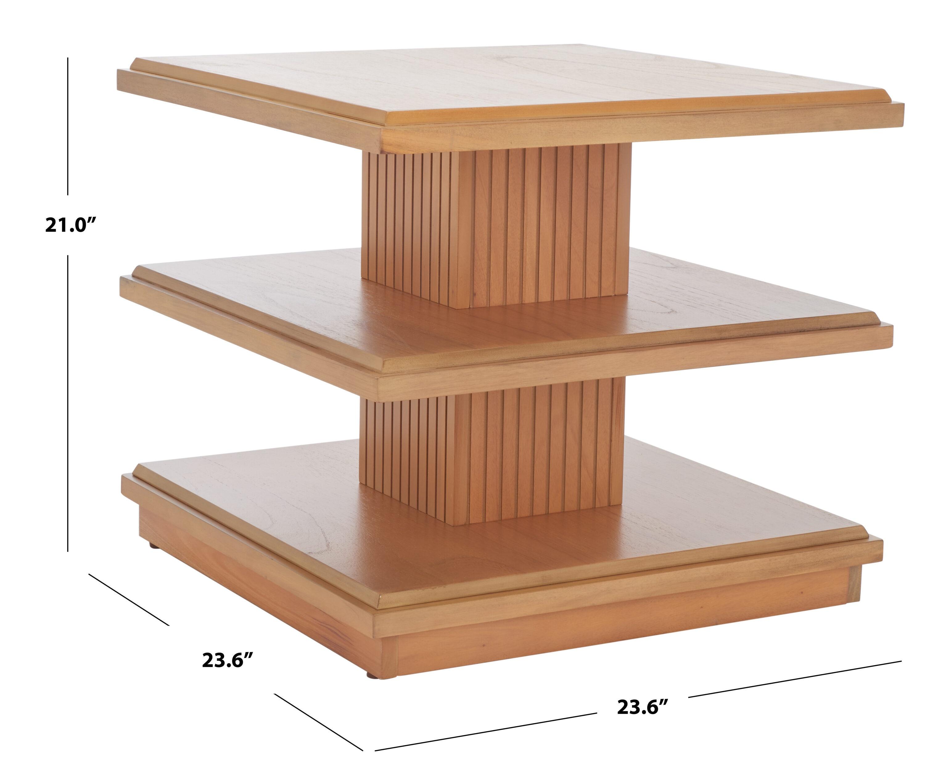 Suette 2 Shelf Accent Table - Natural - Safavieh