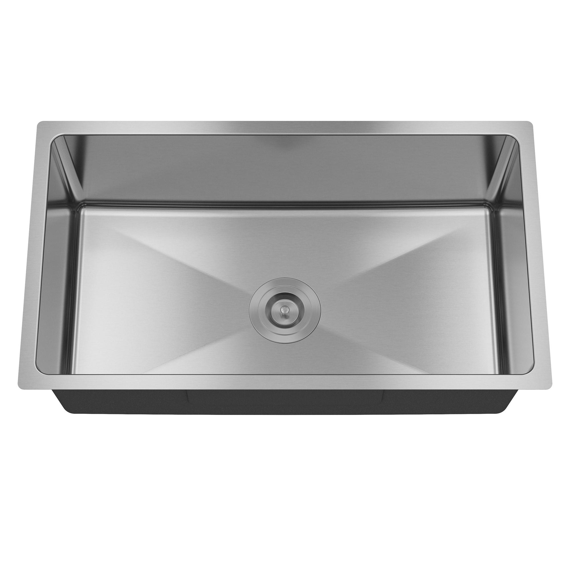 33'' L Drop-In Single Bowl Stainless Steel Kitchen Sink