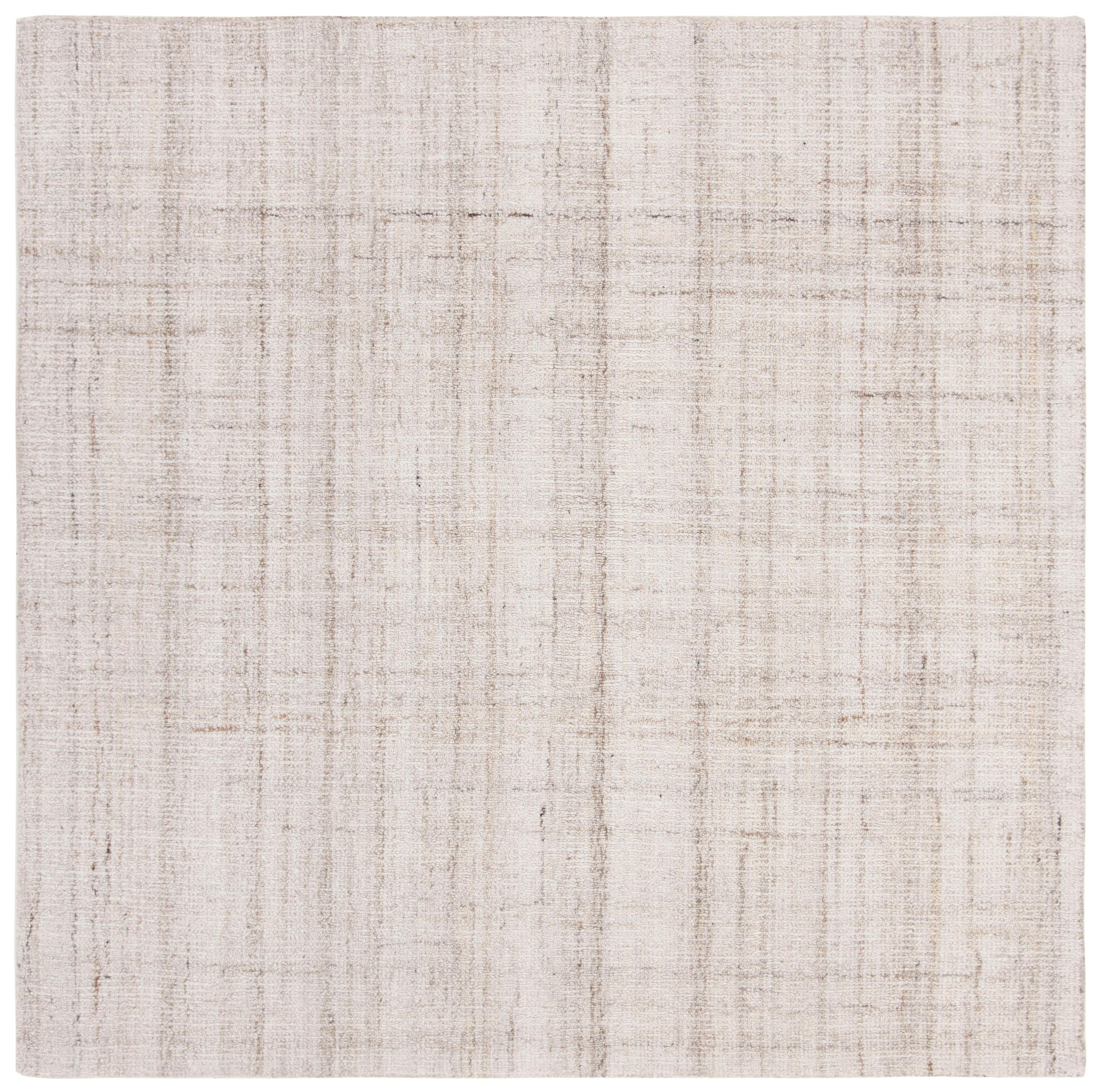 Abstract ABT141 Handmade Indoor Area Rug - Ivory/Beige - 4'x4' - Safavieh