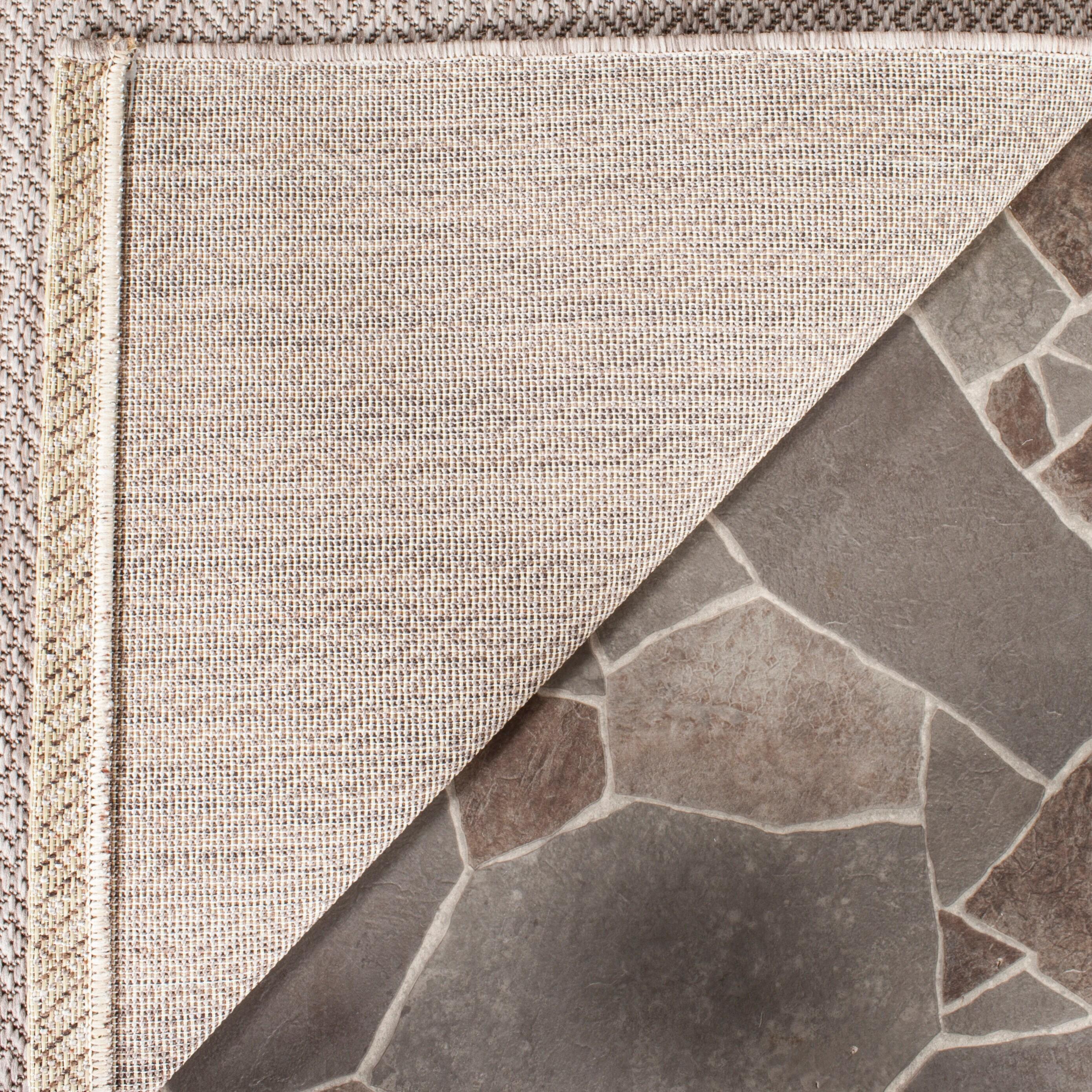 Courtyard CY8520 Power Loomed Indoor and Outdoor Area Rug - Beige/Beige - 5'3"x5'3" - Safavieh
