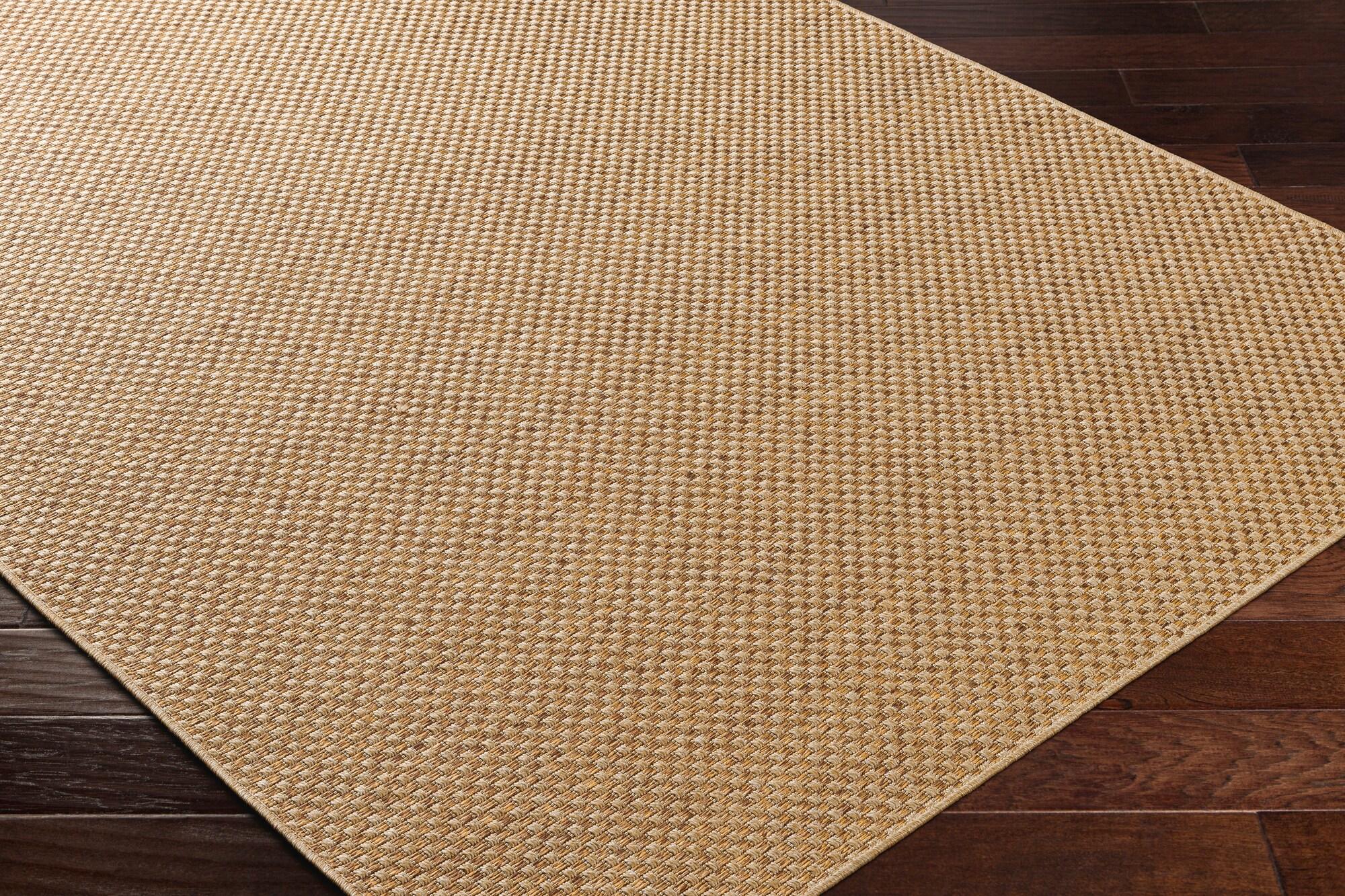 Pismo Beach Natural Tone Checker Weave 2'x3' Synthetic Area Rug