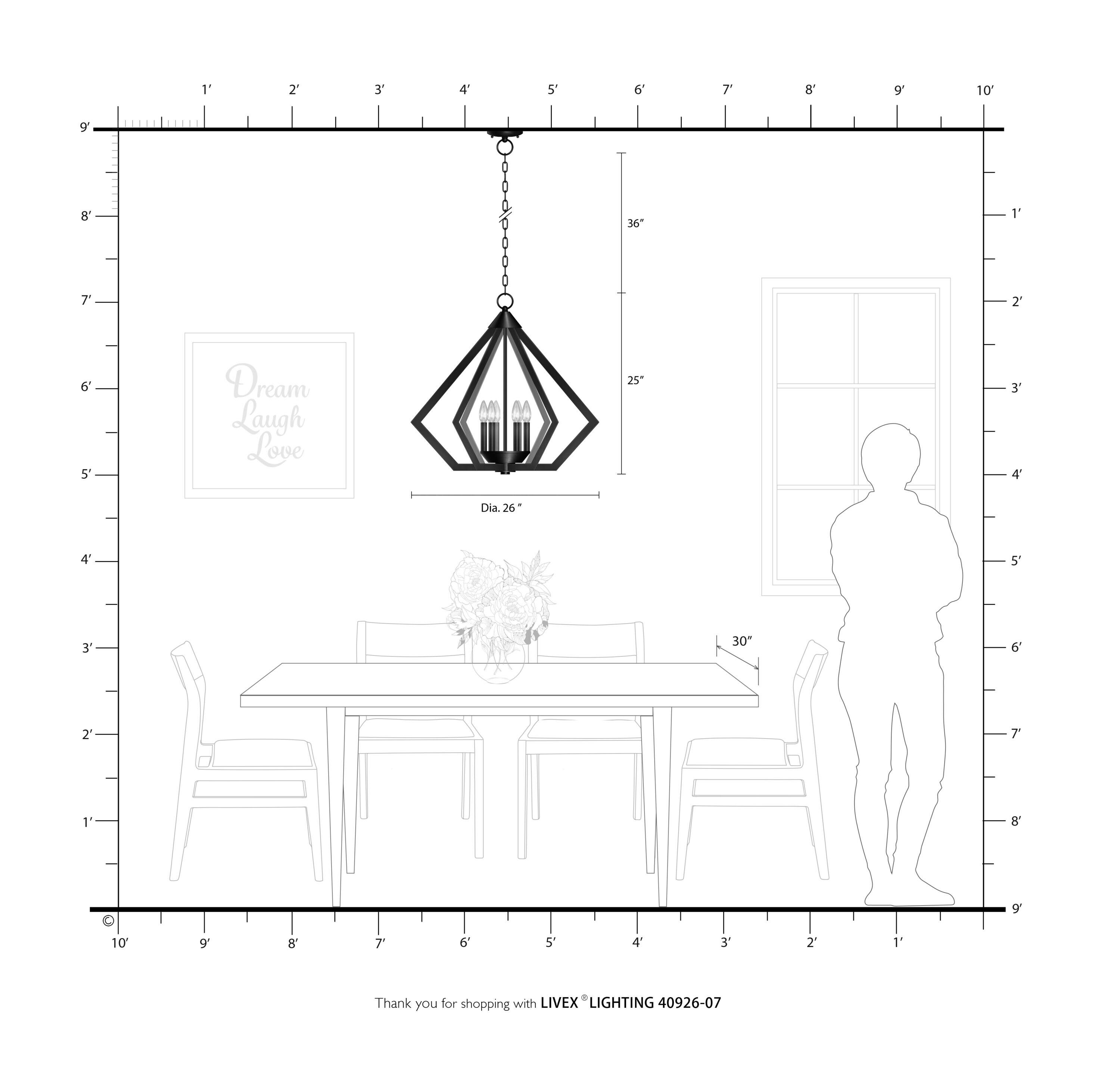 Livex Lighting - Prism - 6 Light Chandelier in Contemporary Style - 26 Inches