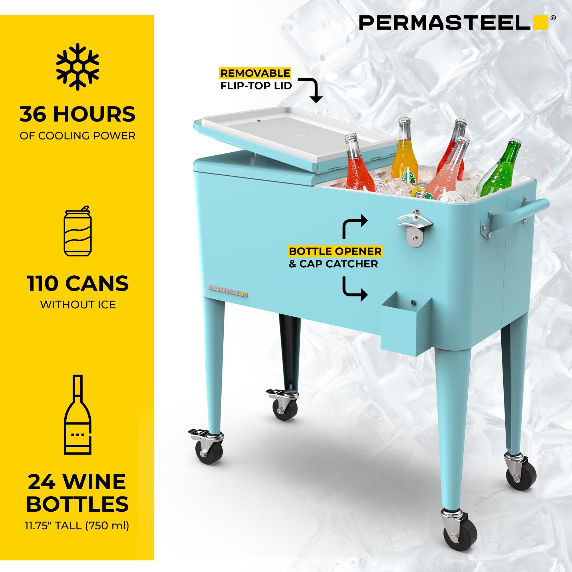 Permasteel 80-Qt Classic Outdoor Patio Cooler On Wheels