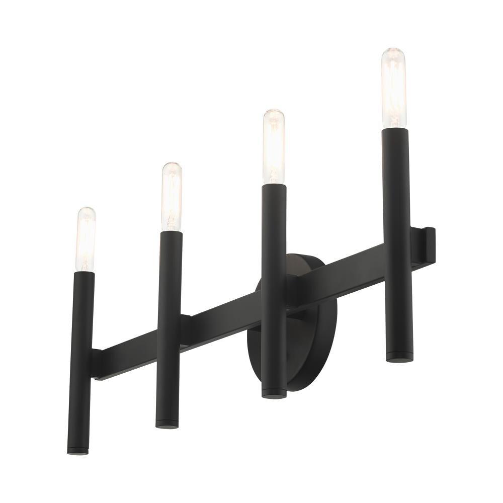 Livex Lighting Copenhagen 4 - Light Vanity in  Black