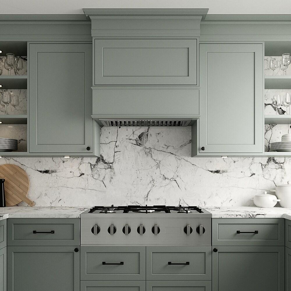 Streamline Bath Streamline 28 In. T-4267-1-CL Belsito Convertible Insert 350 CFM Range Hood In Brushed Stainless Steel With Baffle Filters, Electronic Button Control, LED Light T-4267-1-CL