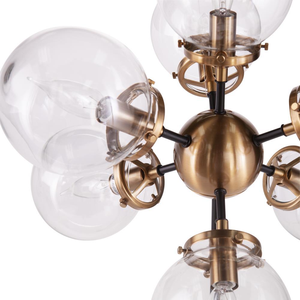 Boltonly Gold & Glass 7-Globe Contemporary Pendant Lamp