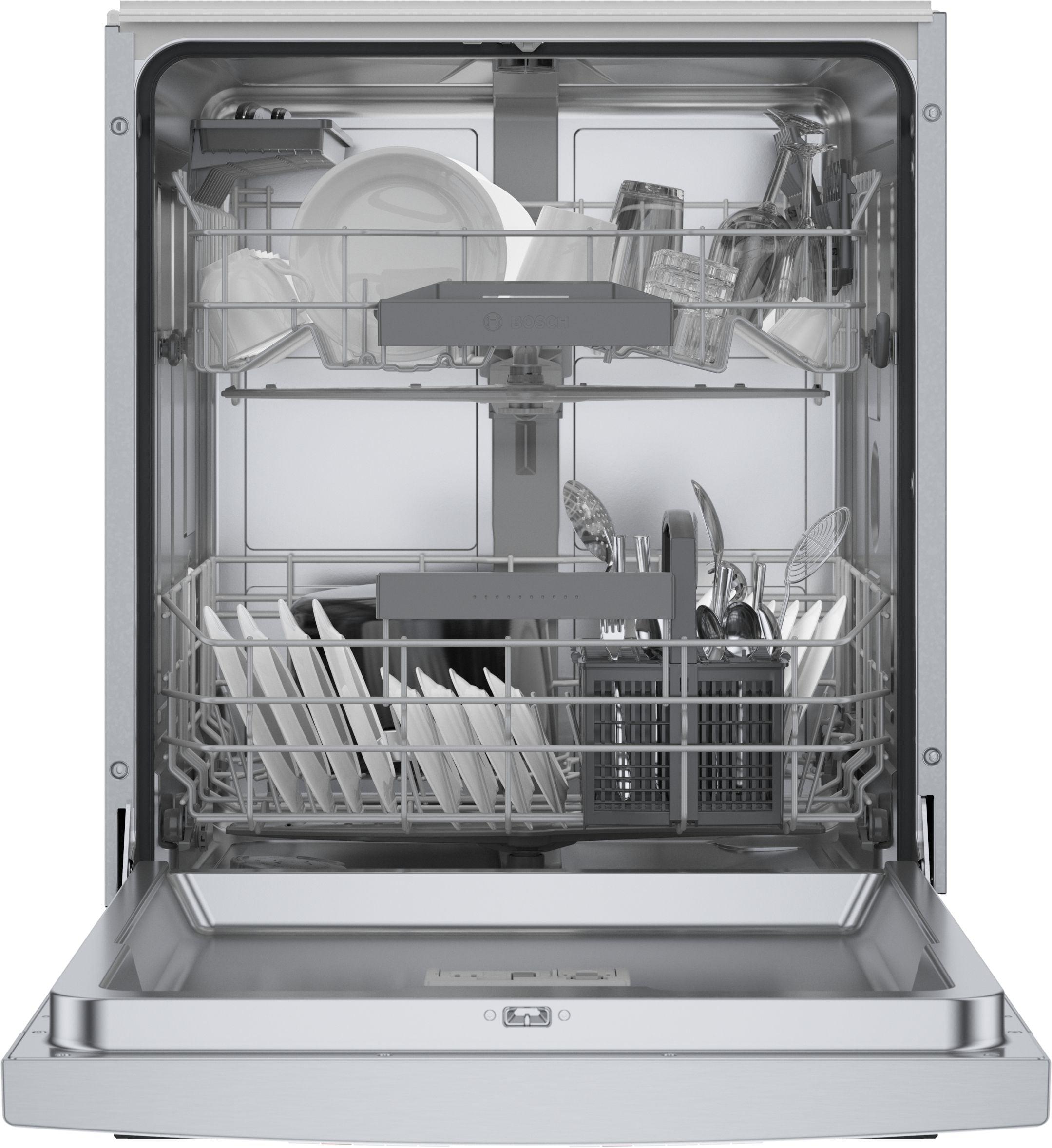 Bosch SGE53C55UC 300 Series 24" ADA Front Control Smart Built-In Dishwasher with Home Connect and 46 Dba
