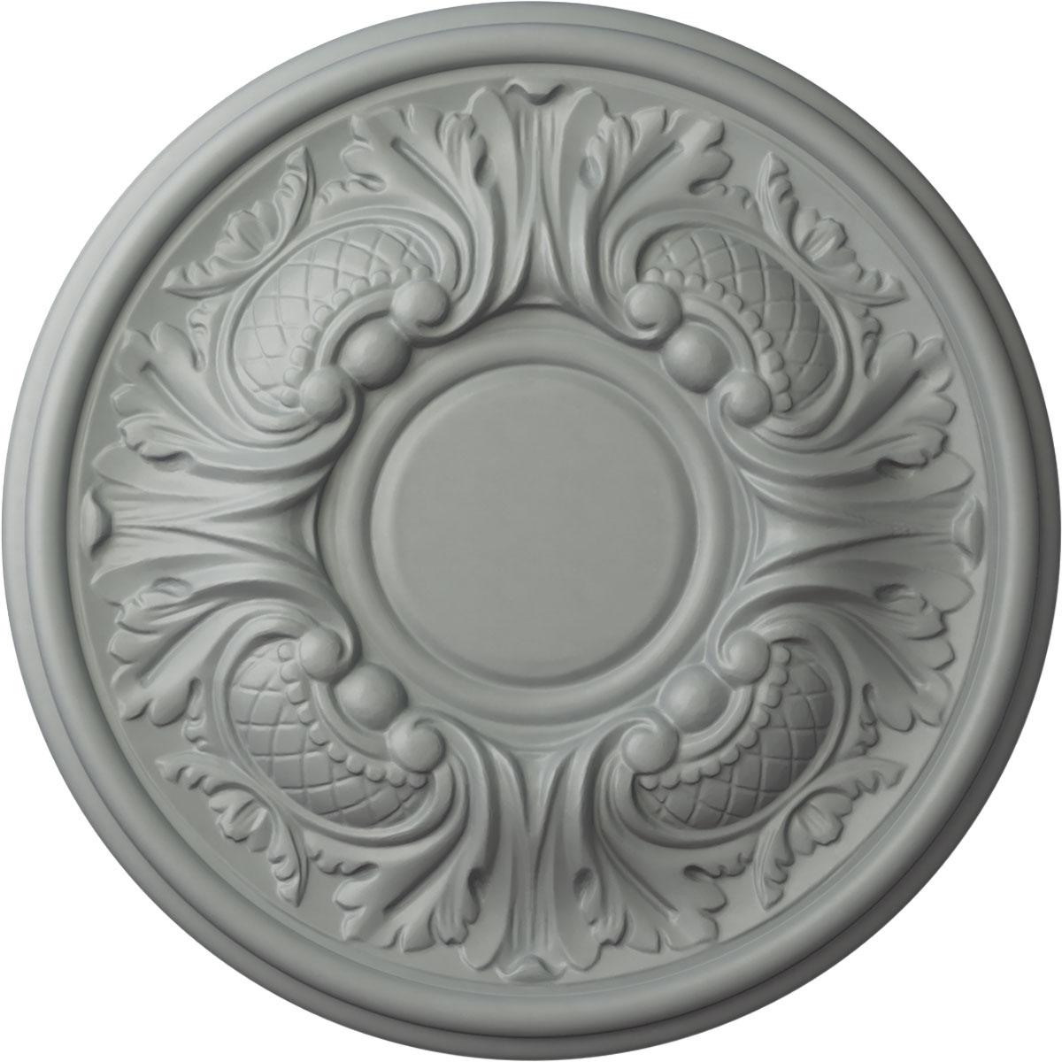 Primed Gray Urethane Wakefield Ceiling Medallion 11.75"