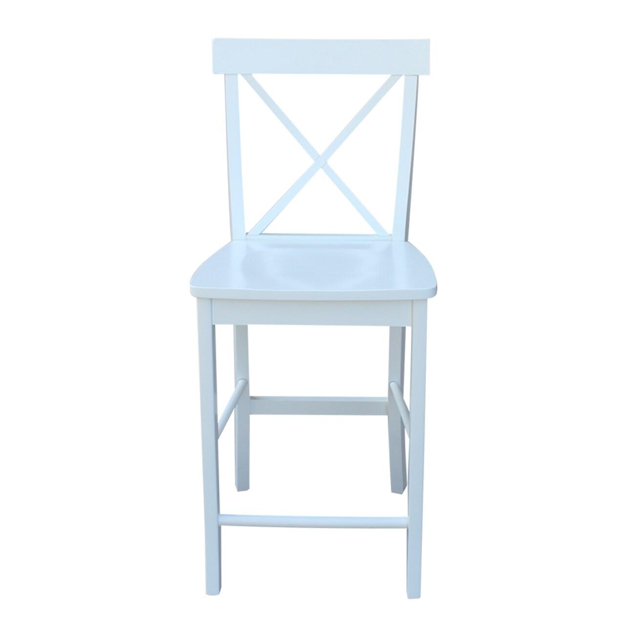 International Concepts X-Back Counter Height Stool - 24" Seat Height