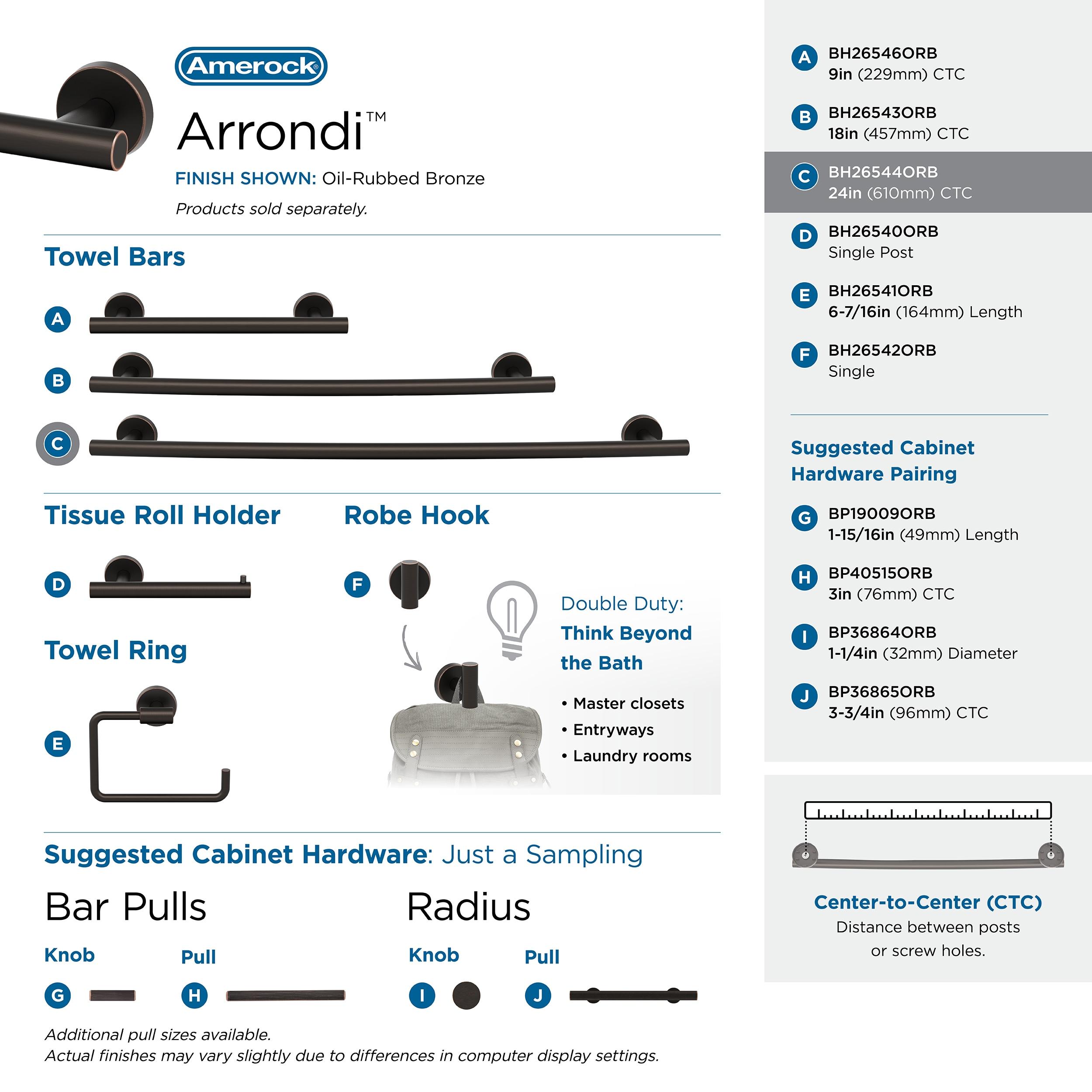 Arrondi™ 27" Wall Mounted Towel Bar
