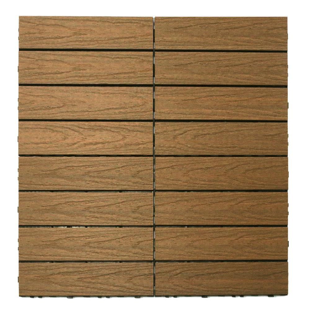 UltraShield Naturale Composite 12" x 12" Interlocking Deck Tile