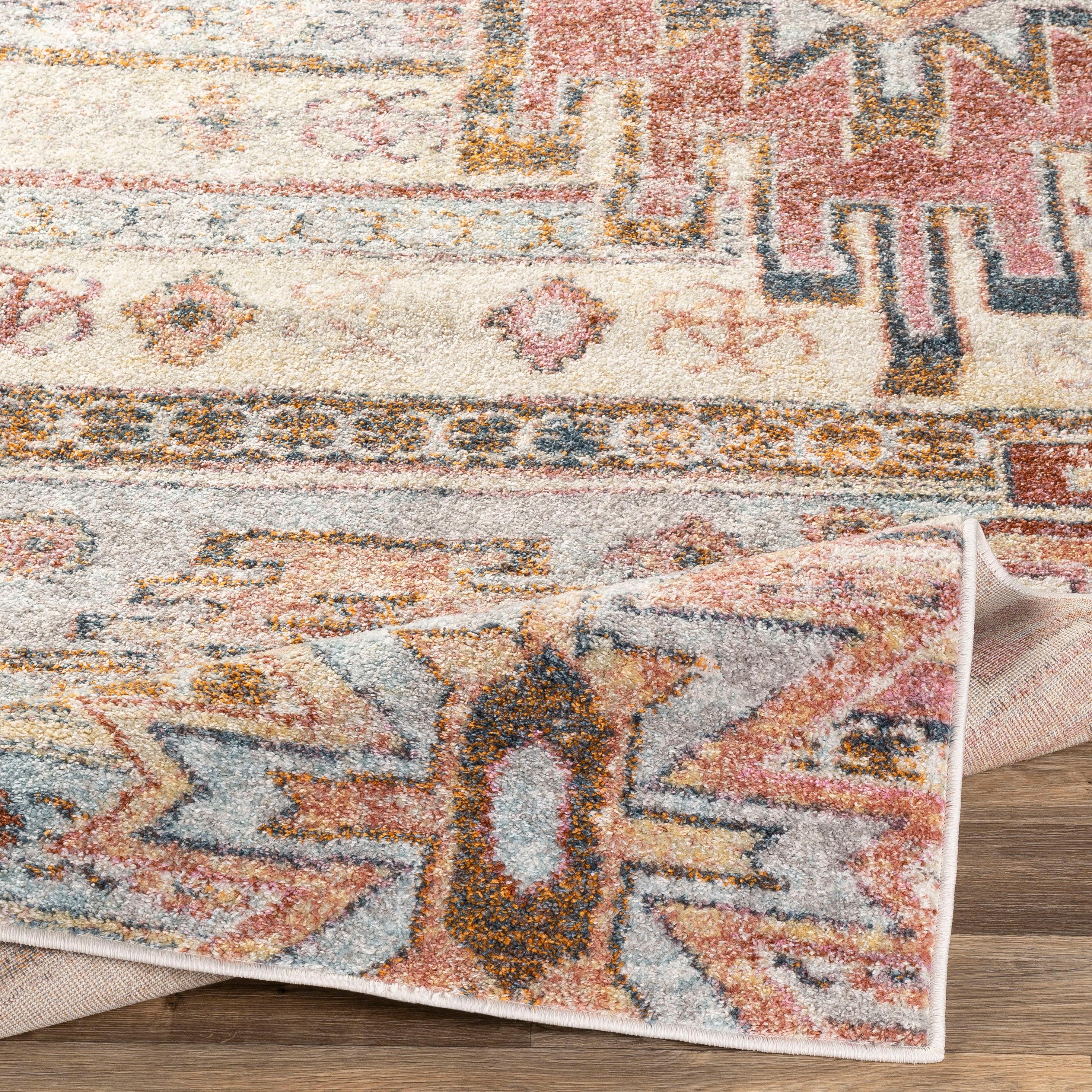 Livabliss New Mexico Vintage Medallion Area Rug,5'3" x 7'3",Khaki