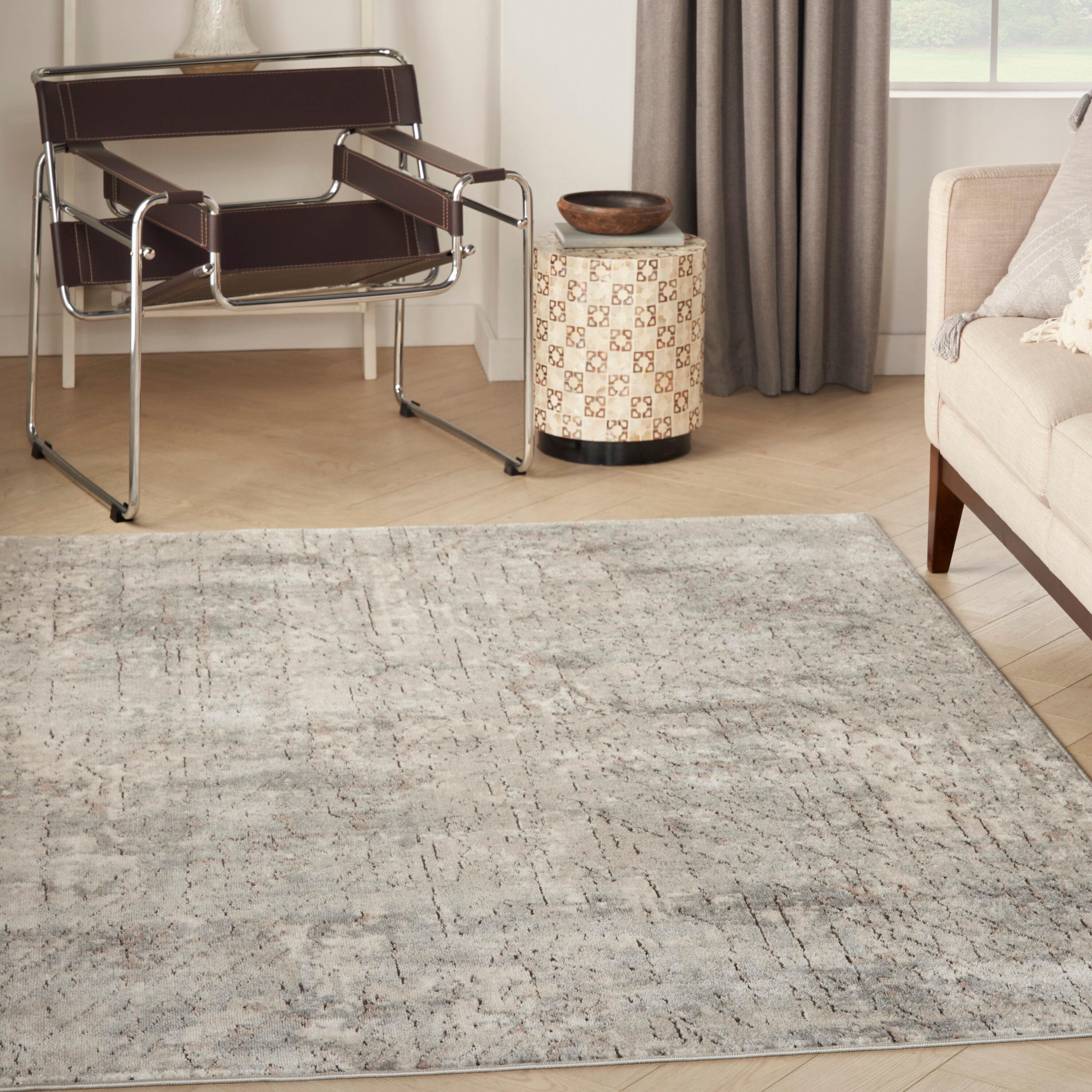 Nourison Concerto Abstract Contemporary Area Rug Beige Grey 5'3" x 7'3"