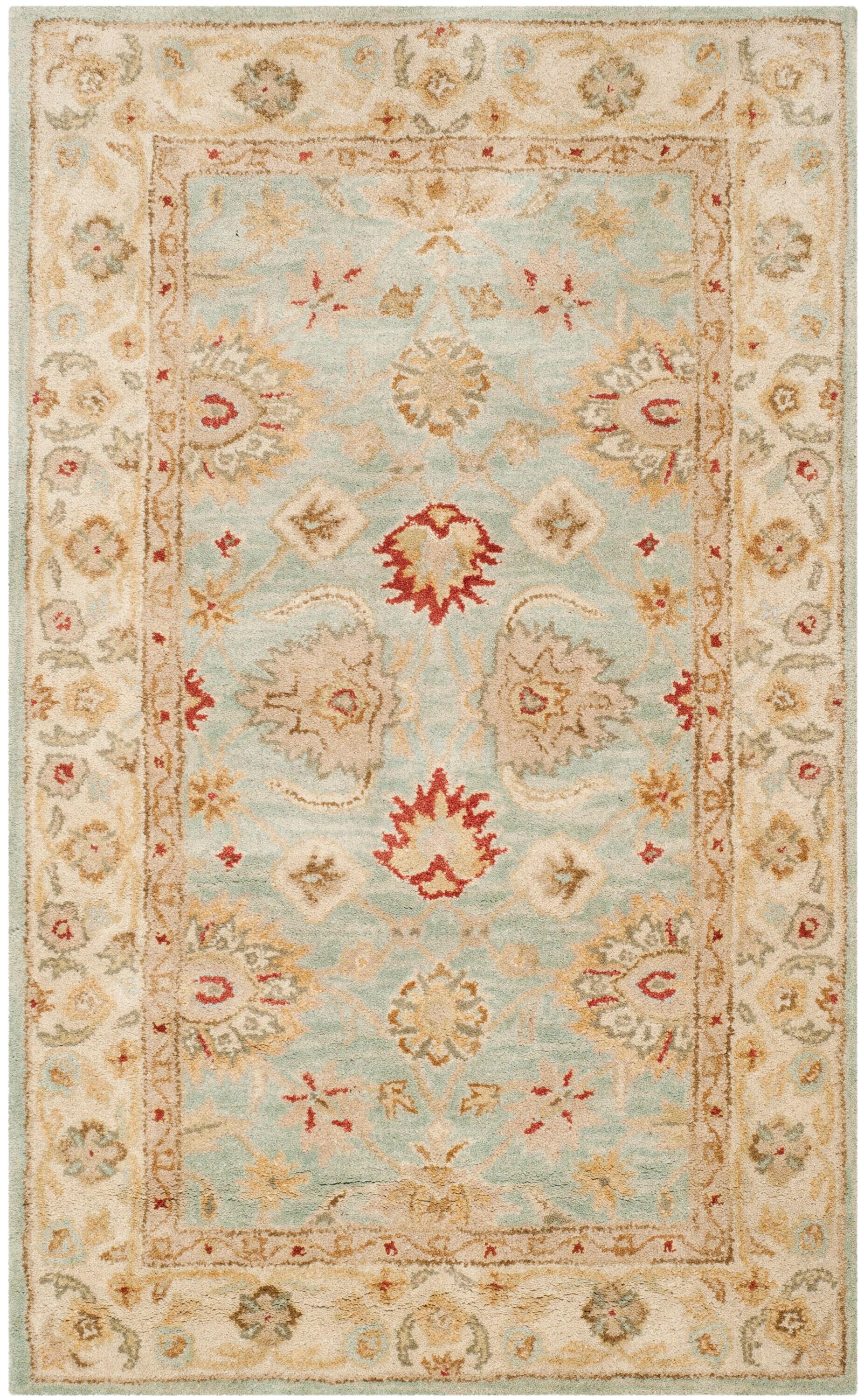 Antiquity AT822 Hand Tufted Accent Rug - Grey Blue/Beige - 2'3"x4' - Safavieh.